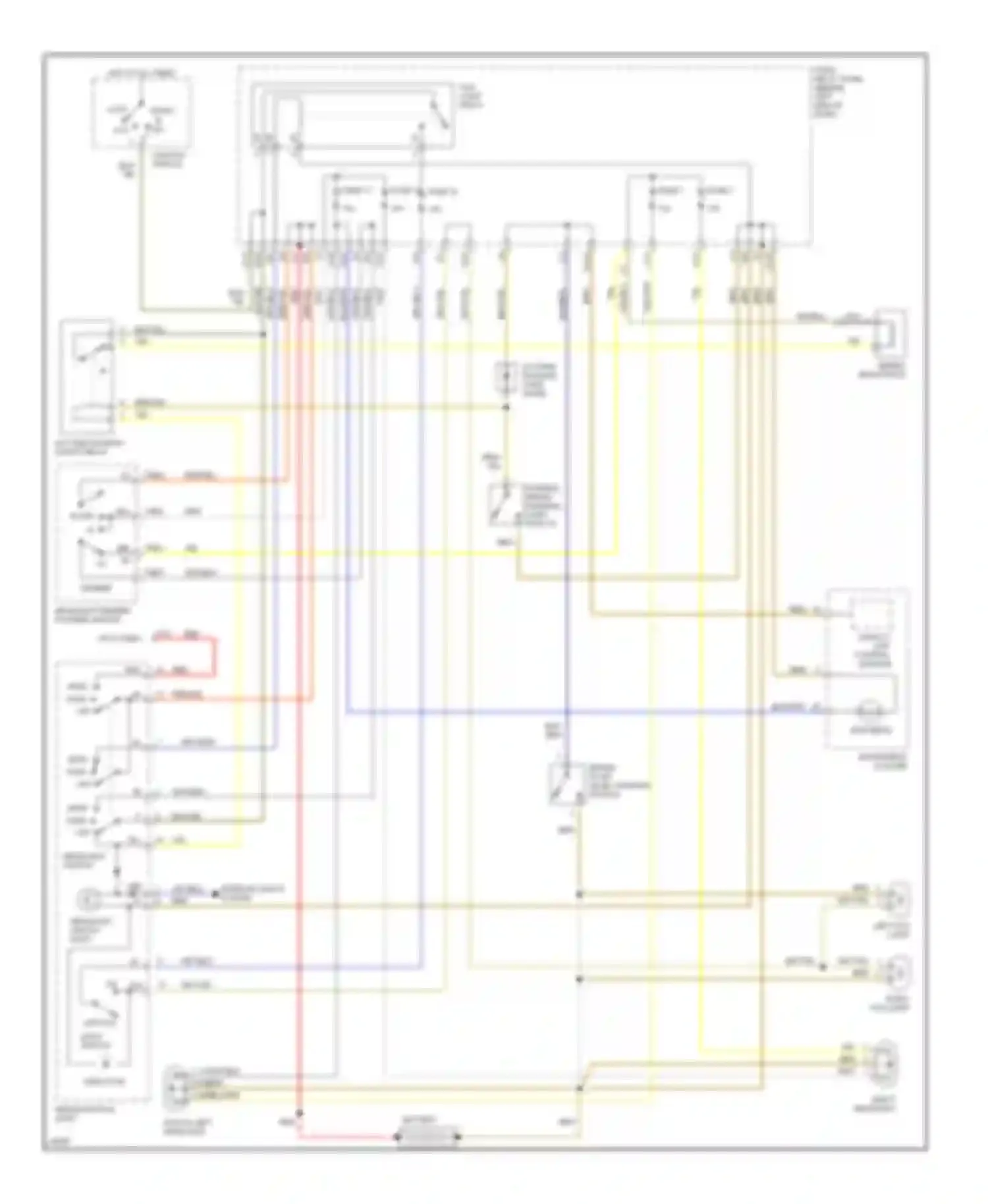 Wiring diagram fuse 2 for Volkswagen Jetta III (1992-1998) (2 of 2)