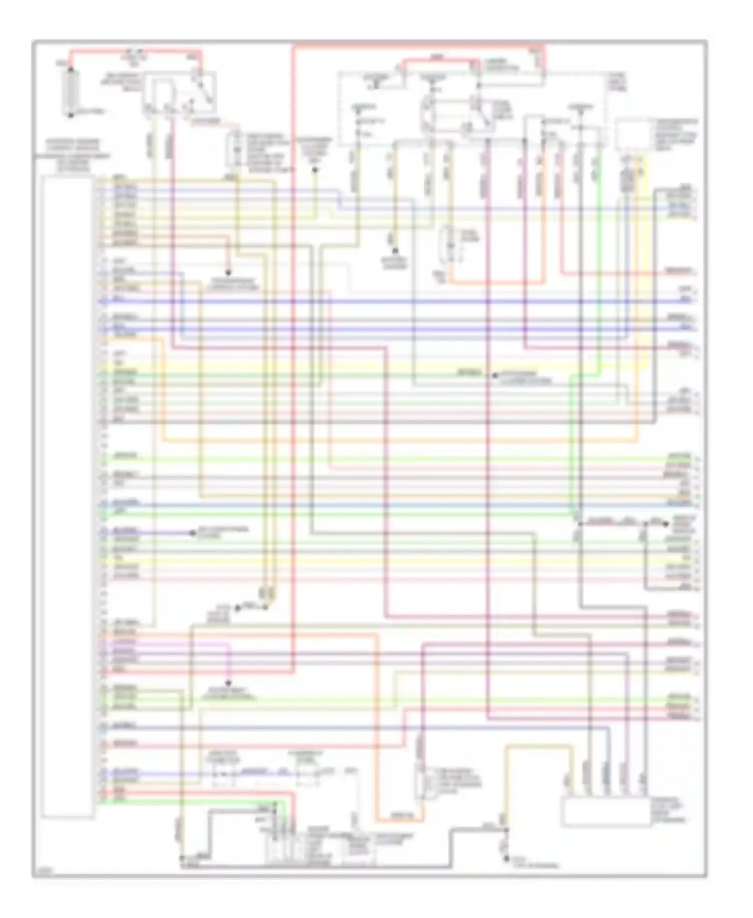 Wiring diagram fuse/relay panel for Volkswagen Jetta III (1992-1998) (3 of 3)
