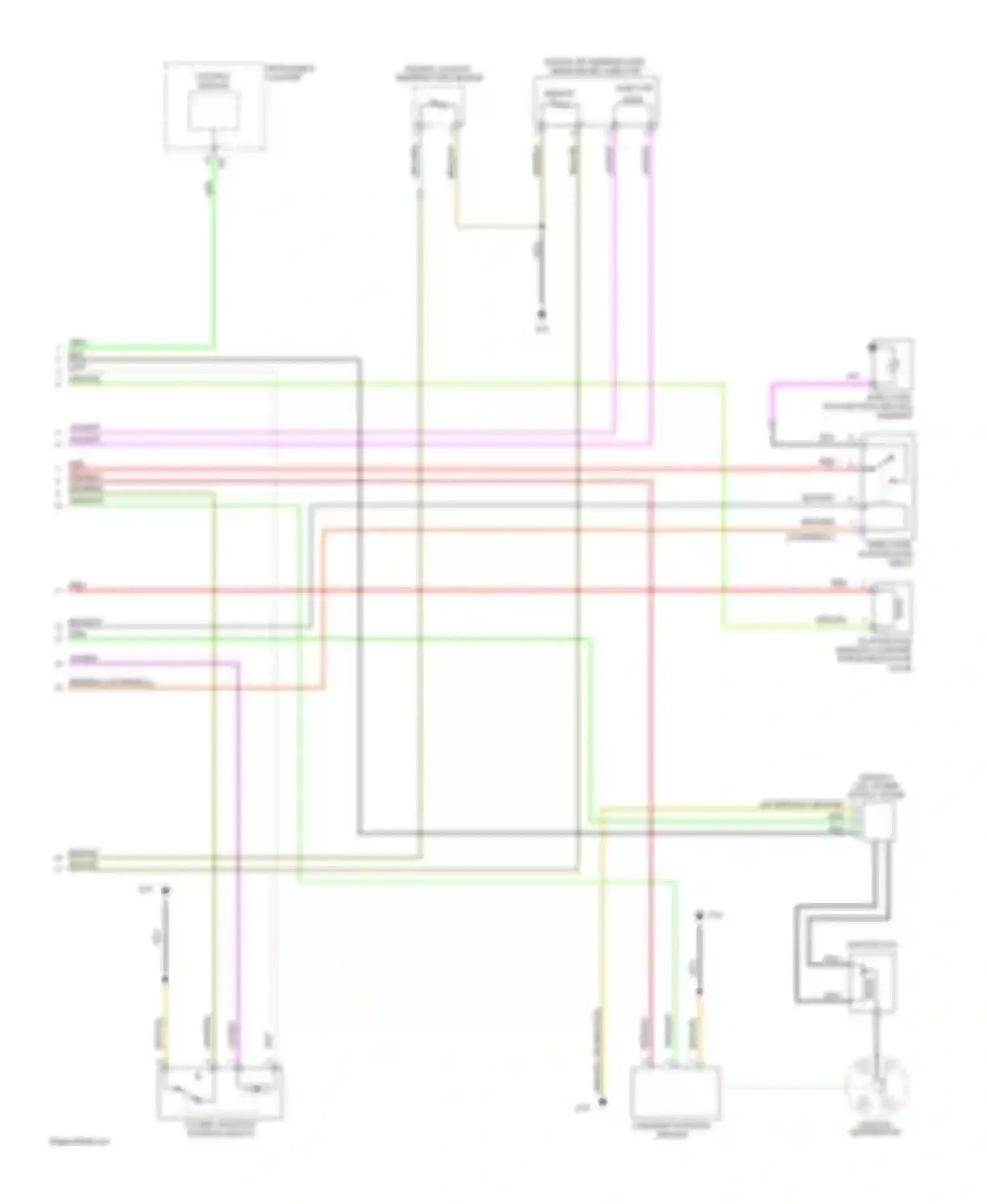 Wiring diagram intake air temperature sensor/fuel injector for Volkswagen Jetta III (1992-1998) (1 of 1)