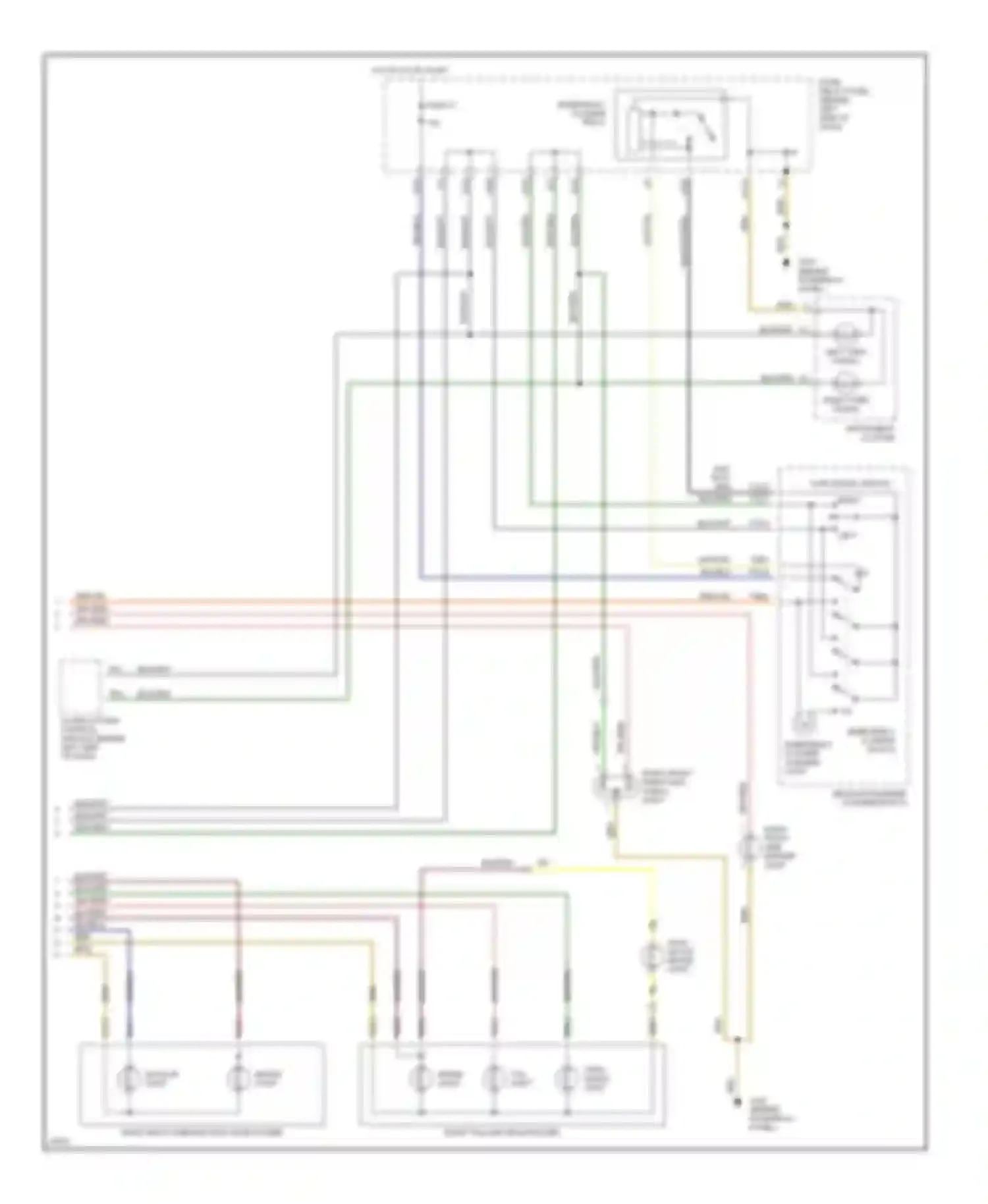 Wiring diagram turn signal light for Volkswagen Jetta III (1992-1998) (2 of 2)