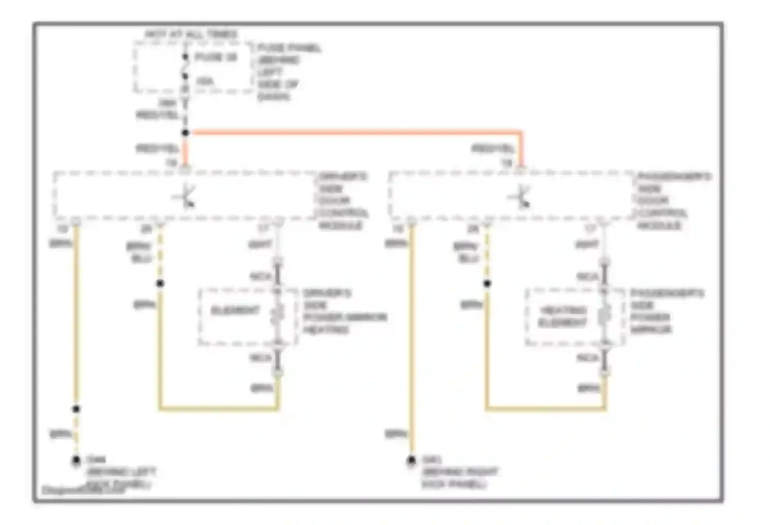 Jetta Volkswagen IV (1998-2005): Heated mirrors circuit