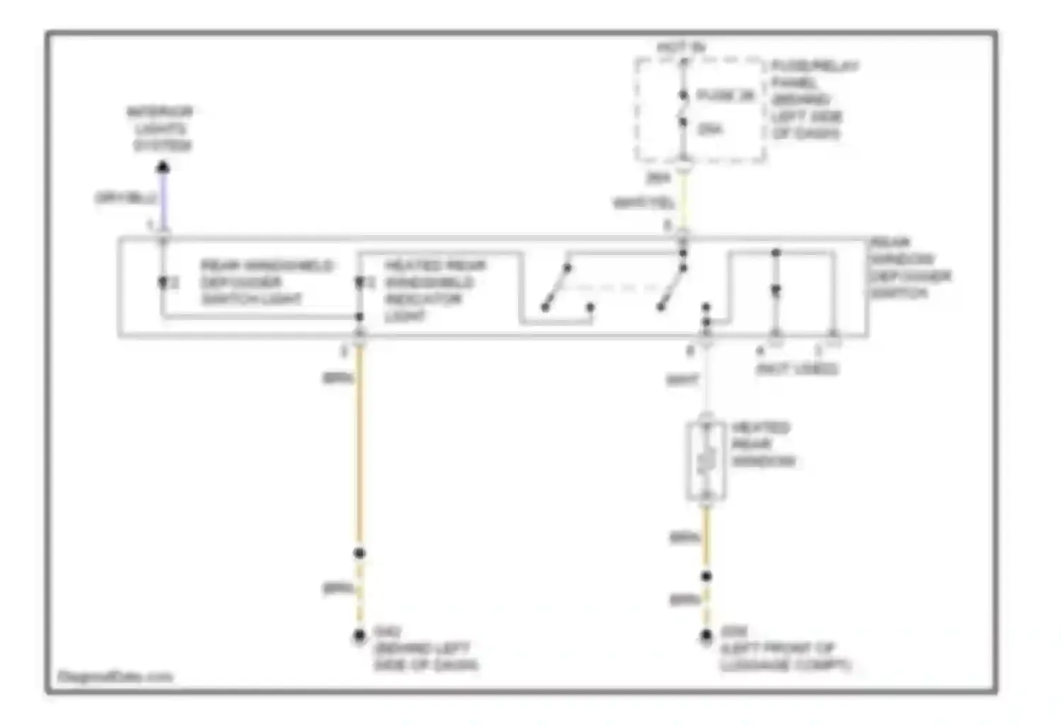 Jetta Volkswagen IV (1998-2005): Rear defogger circuit