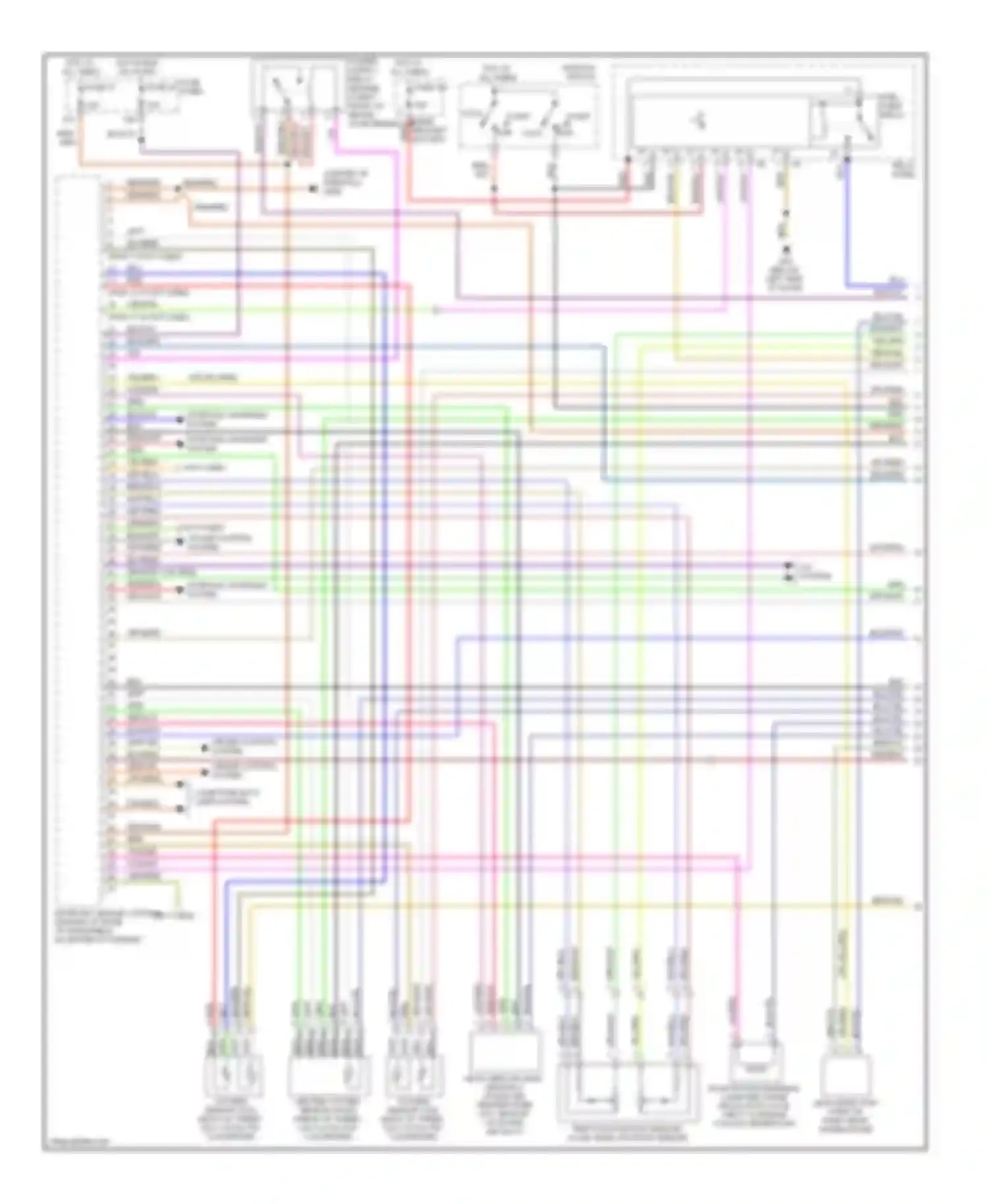 Jetta Volkswagen IV (1998-2005): Wiring diagram engine performance 2.0l, engine code bbw (1 of 3)