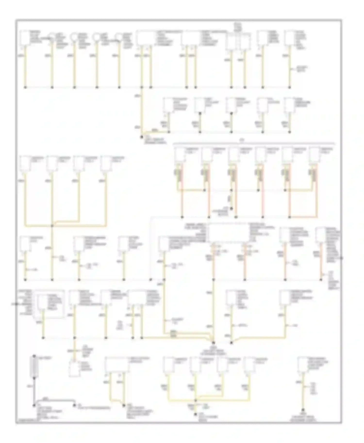Jetta Volkswagen IV (1998-2005): Ground distribution circuit (1 of 3)