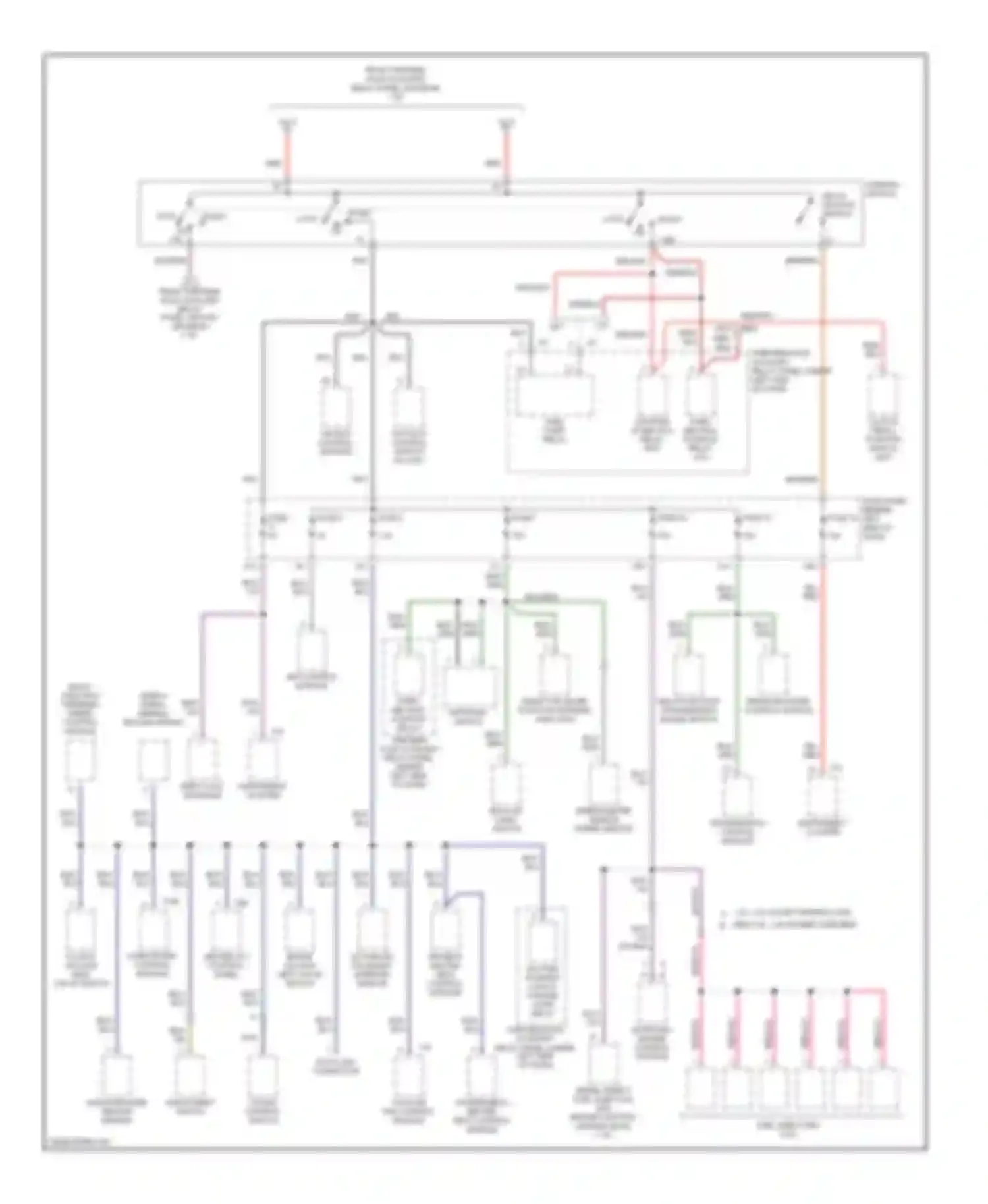 Jetta Volkswagen IV (1998-2005): Power distribution circuit (2 of 3)