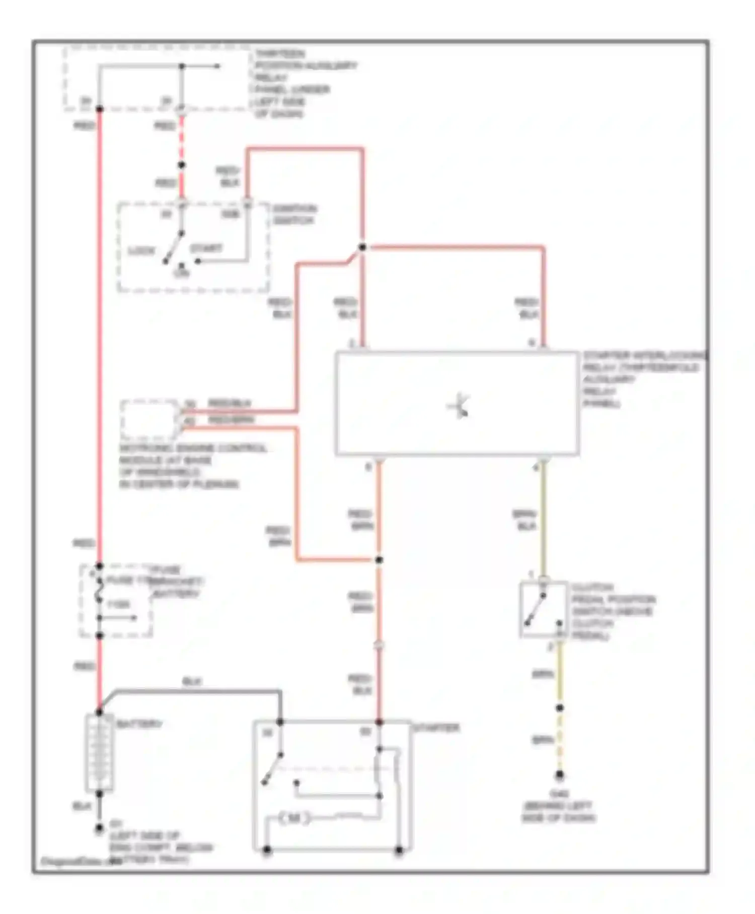 Jetta Volkswagen IV (1998-2005): 2.0l, starting circuit, m/t engine code bbw