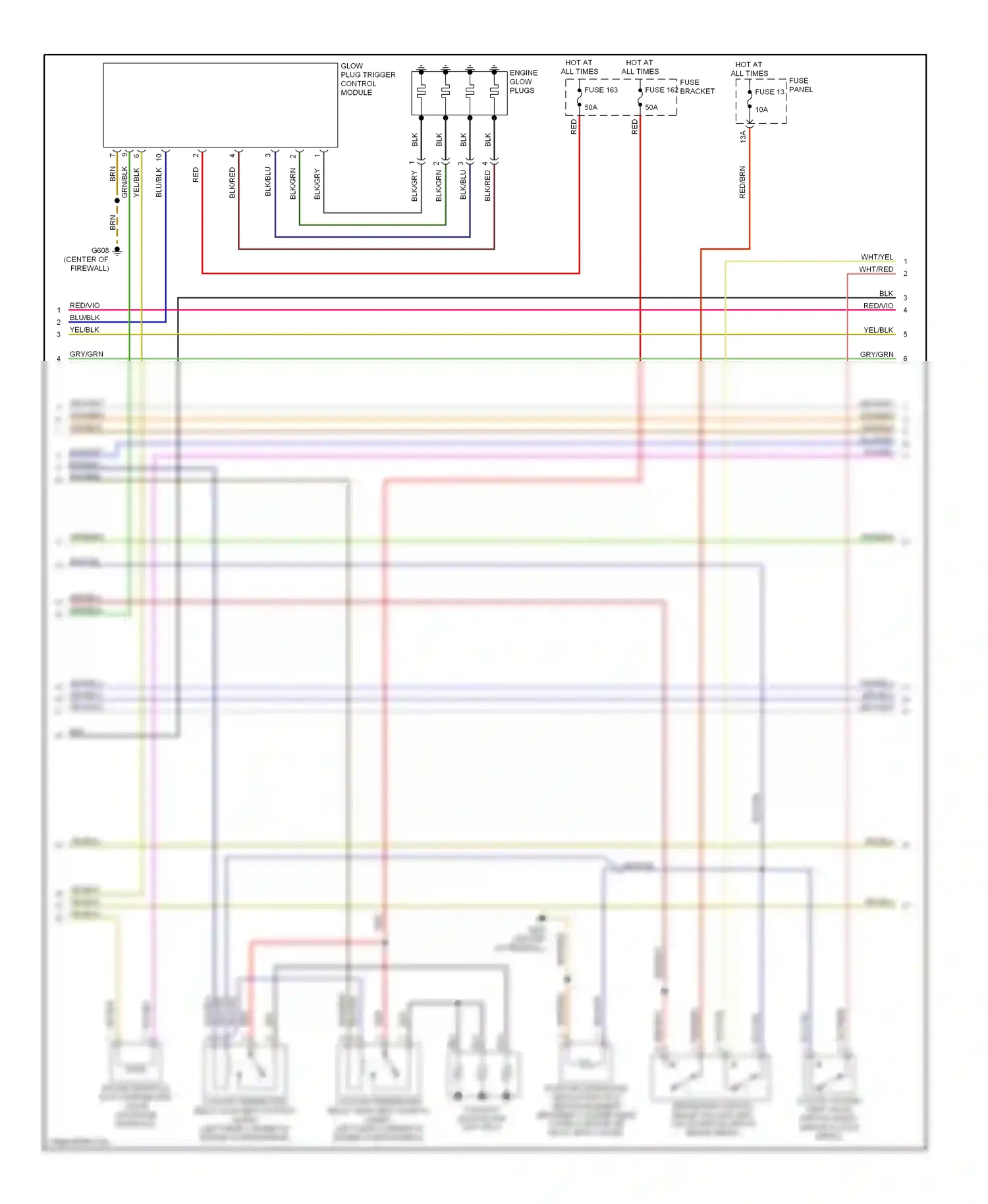Volkswagen Jetta IV (1998-2005) glow plug trigger control module wiring diagram  (1 of 1)