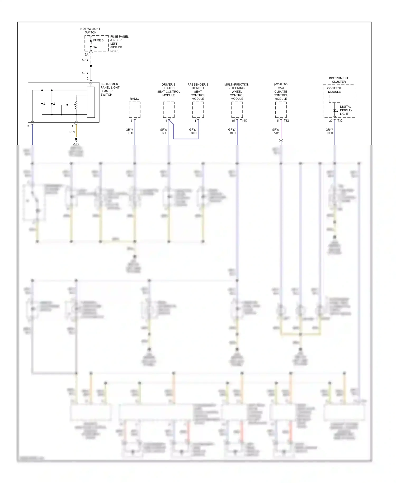 Volkswagen Jetta IV (1998-2005) multi-function steering wheel control module wiring diagram  (5 of 7)