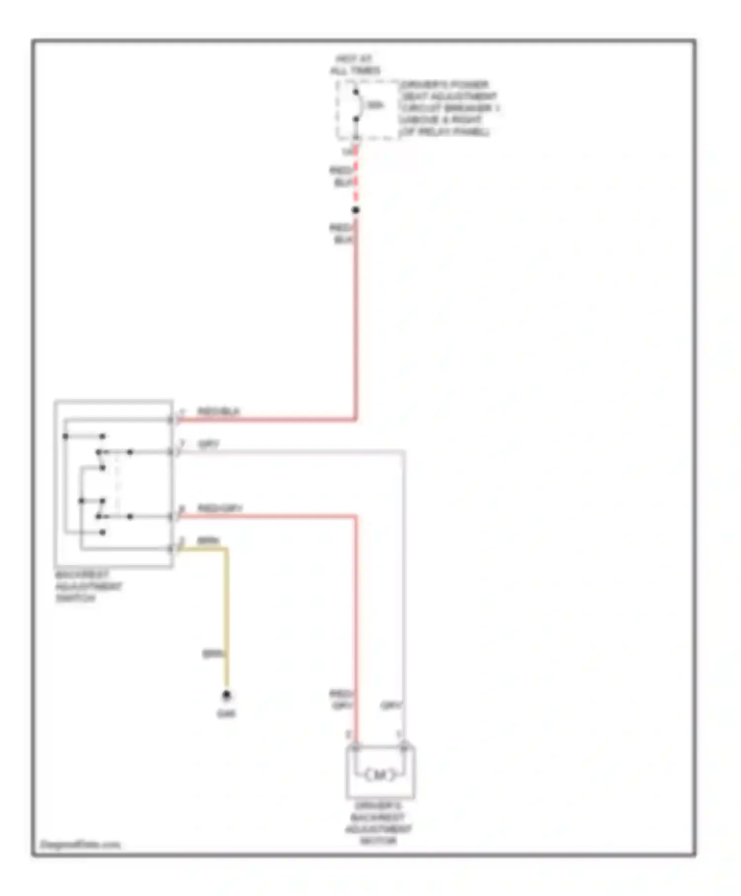 Jetta Volkswagen V (2005-2011): Power seat circuit