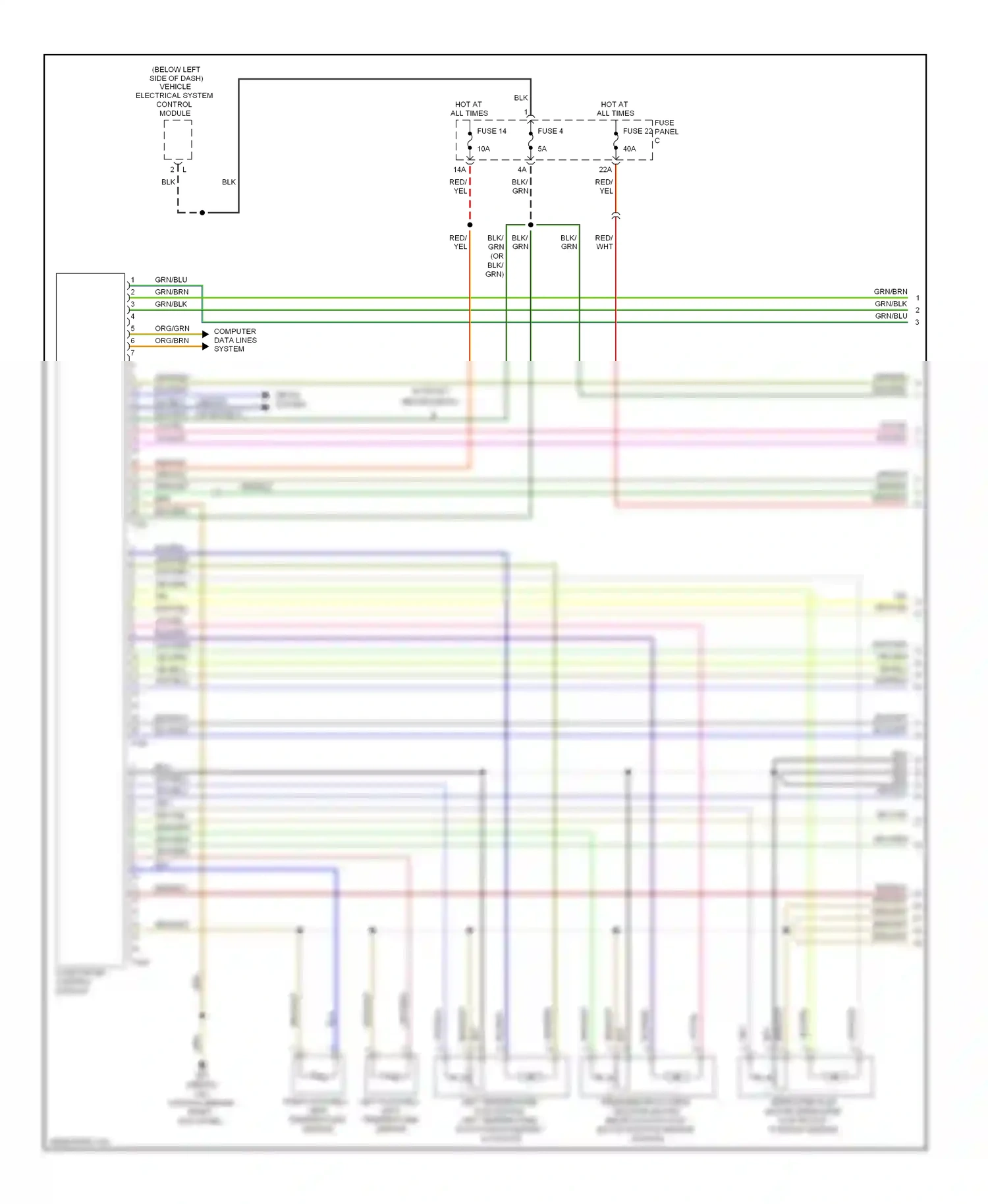 Volkswagen Jetta V (2005-2011) computer data lines system wiring diagram  (7 of 71)