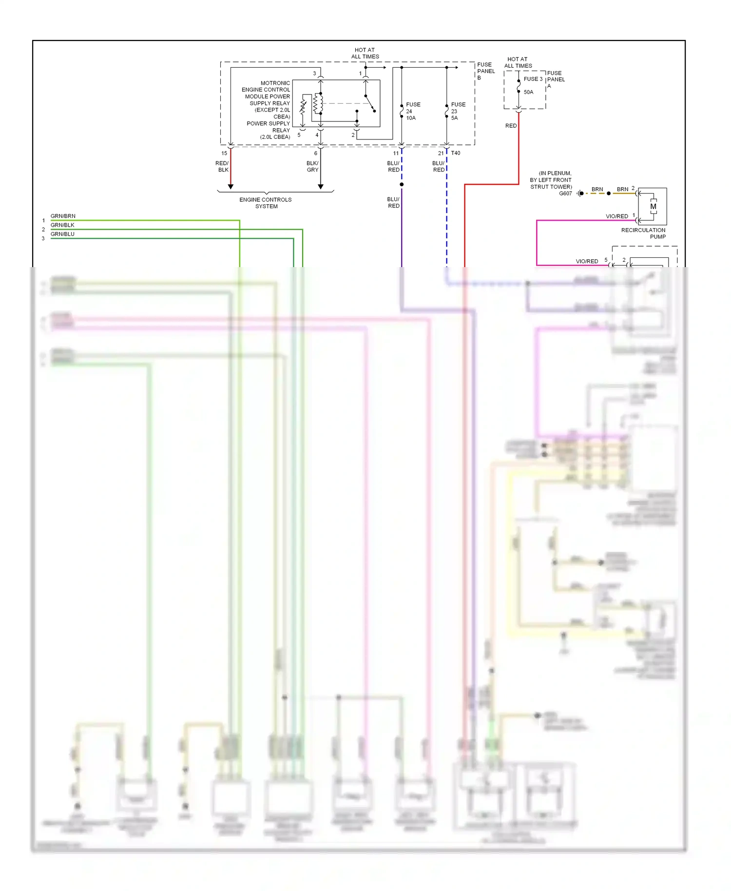 Volkswagen Jetta V (2005-2011) engine controls system wiring diagram  (2 of 5)