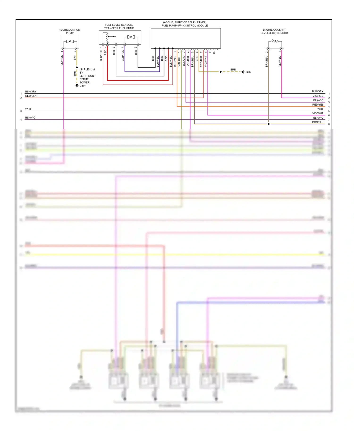 Volkswagen Jetta V (2005-2011) engine coolant level (ecl) sensor wiring diagram  (3 of 5)