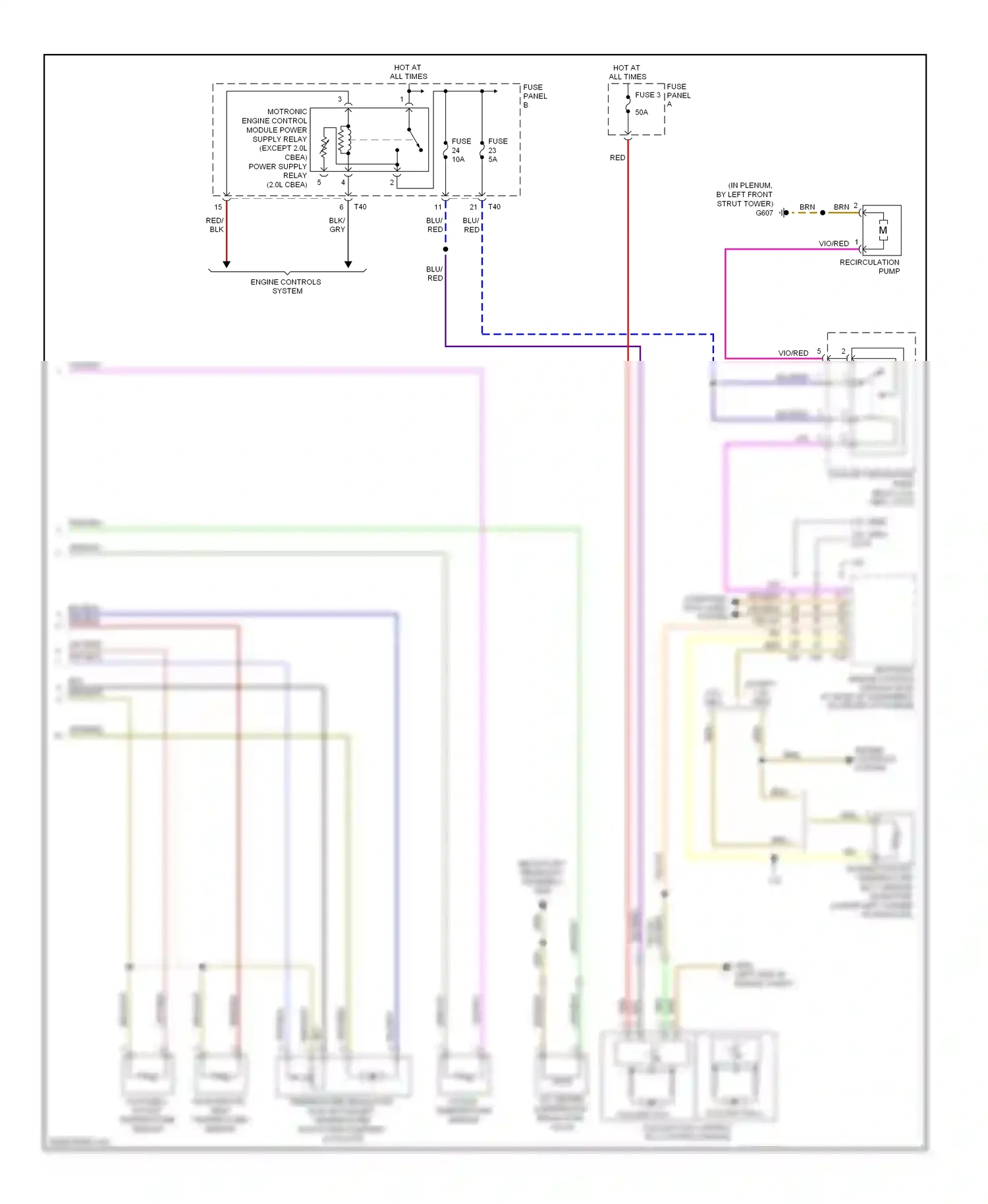 Volkswagen Jetta V (2005-2011) except 2.0l cbfa wiring diagram  (2 of 2)