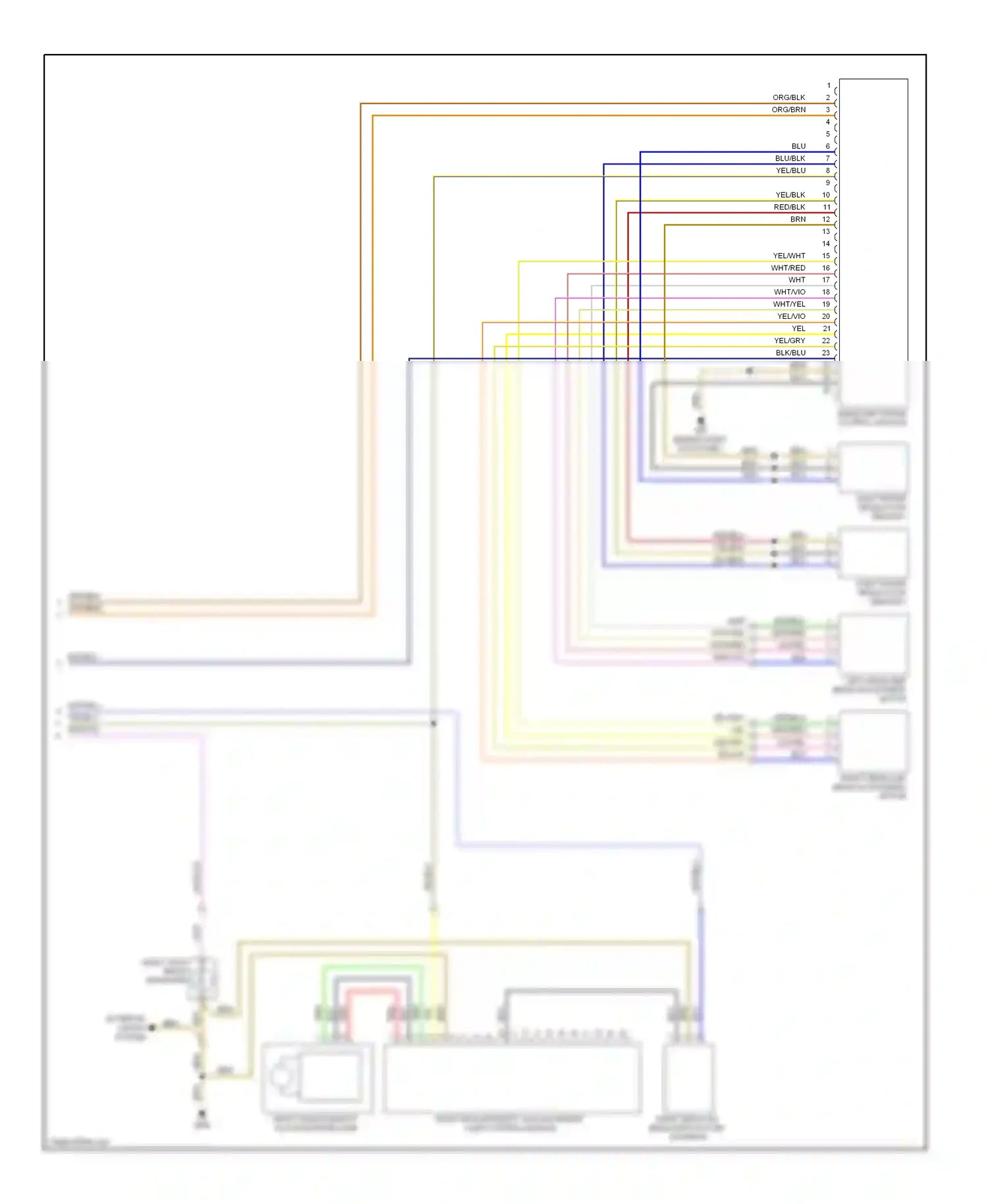 Volkswagen Jetta V (2005-2011) headlamp range control module wiring diagram  (3 of 4)
