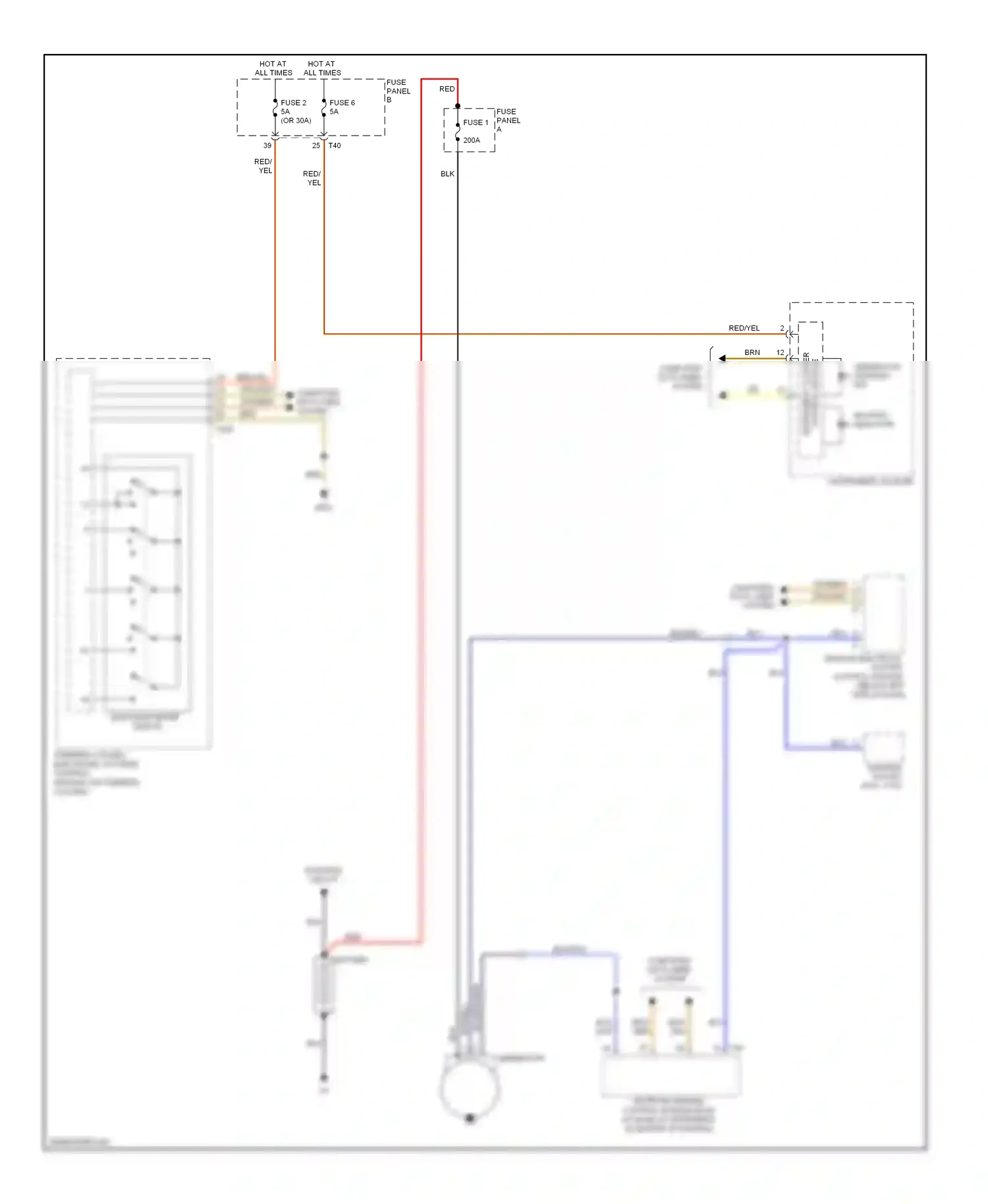 Volkswagen Jetta V (2005-2011) interior socket wiring diagram  (1 of 3)