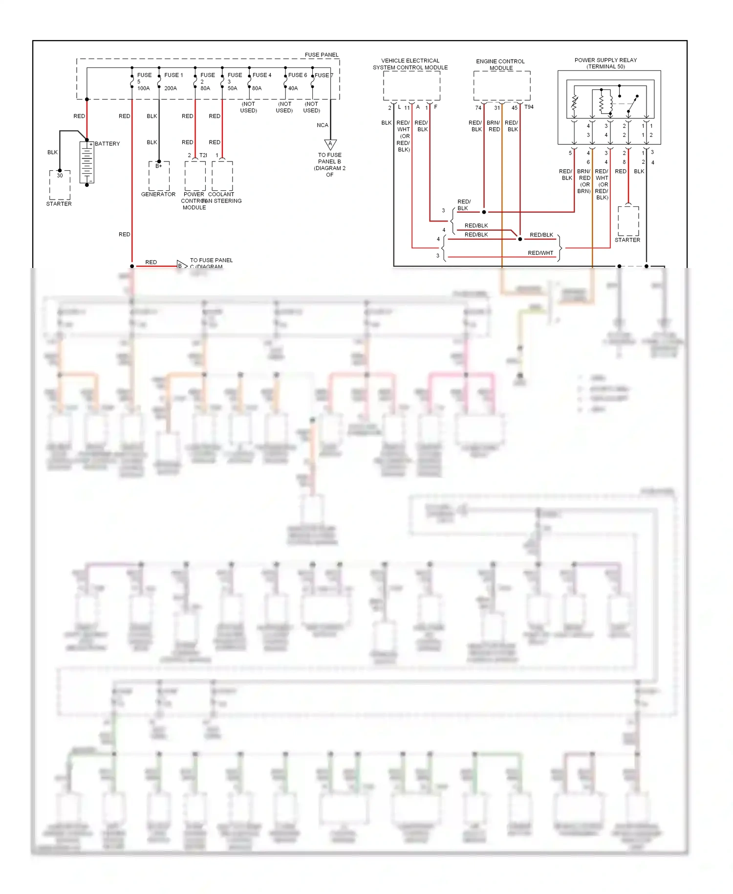 Volkswagen Jetta V (2005-2011) selector lever sensor system control module wiring diagram  (1 of 2)