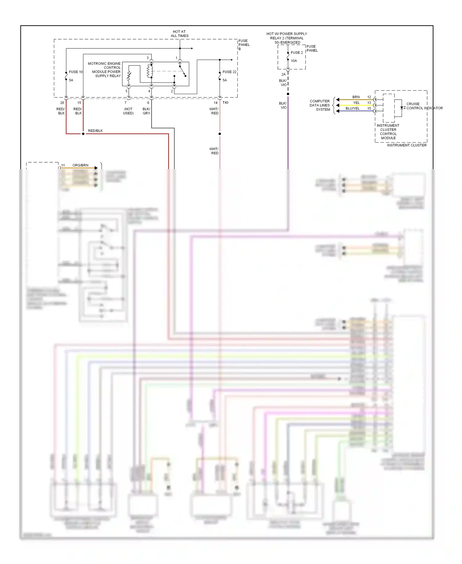 Volkswagen Jetta V (2005-2011) steering column electronic systems control module (on steering column, wiring diagram  (2 of 19)