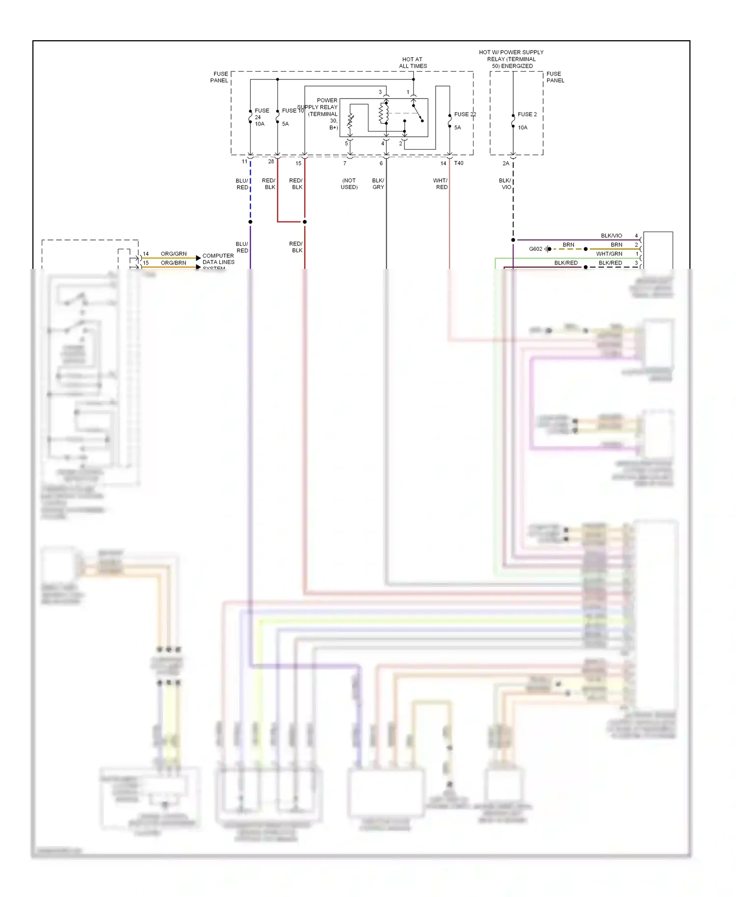 Volkswagen Jetta V (2005-2011) steering column electronic systems control module (on steering column, wiring diagram  (1 of 19)