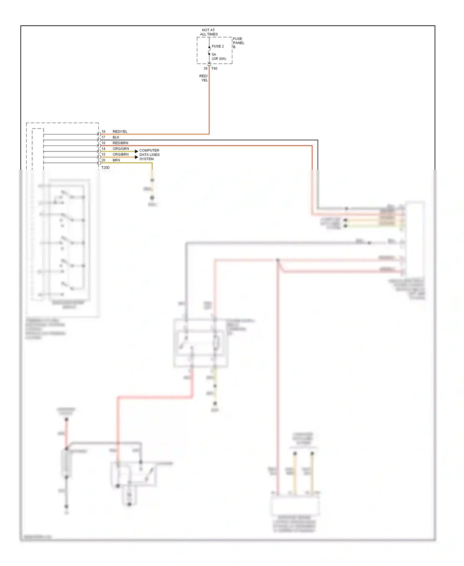 Volkswagen Jetta V (2005-2011) steering column electronic systems control module (on steering column, wiring diagram  (12 of 19)