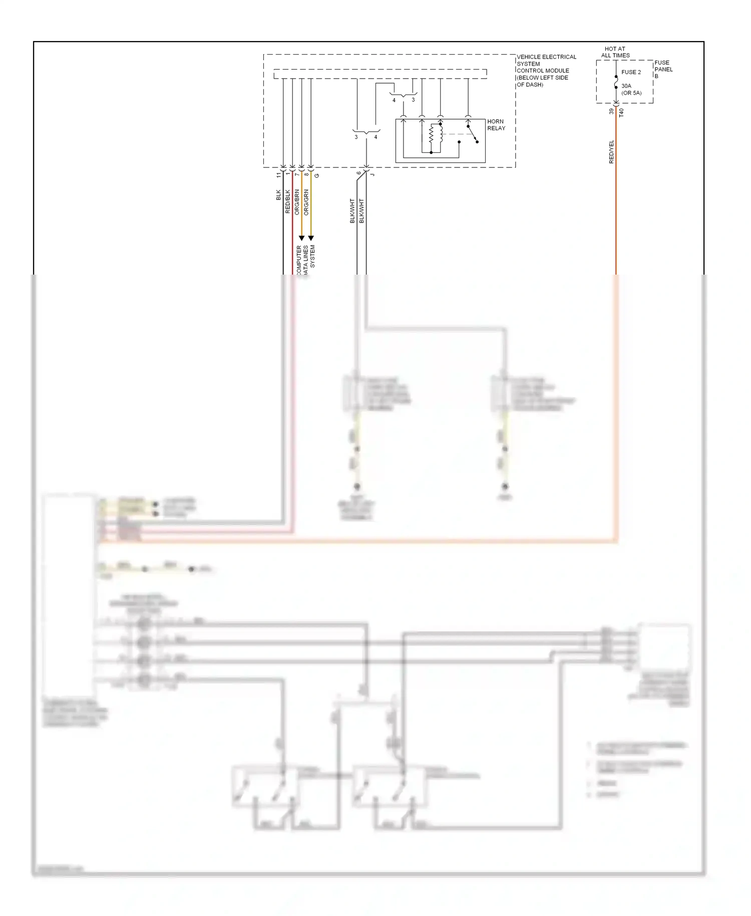 Volkswagen Jetta V (2005-2011) steering column electronic systems control module (on steering column, wiring diagram  (14 of 19)