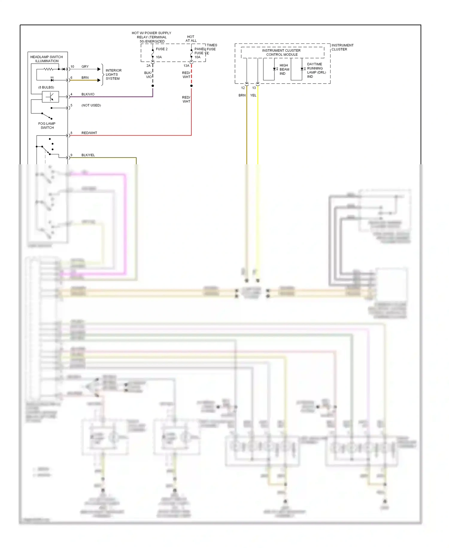 Volkswagen Jetta V (2005-2011) steering column electronic systems control module (on steering column, wiring diagram  (5 of 19)