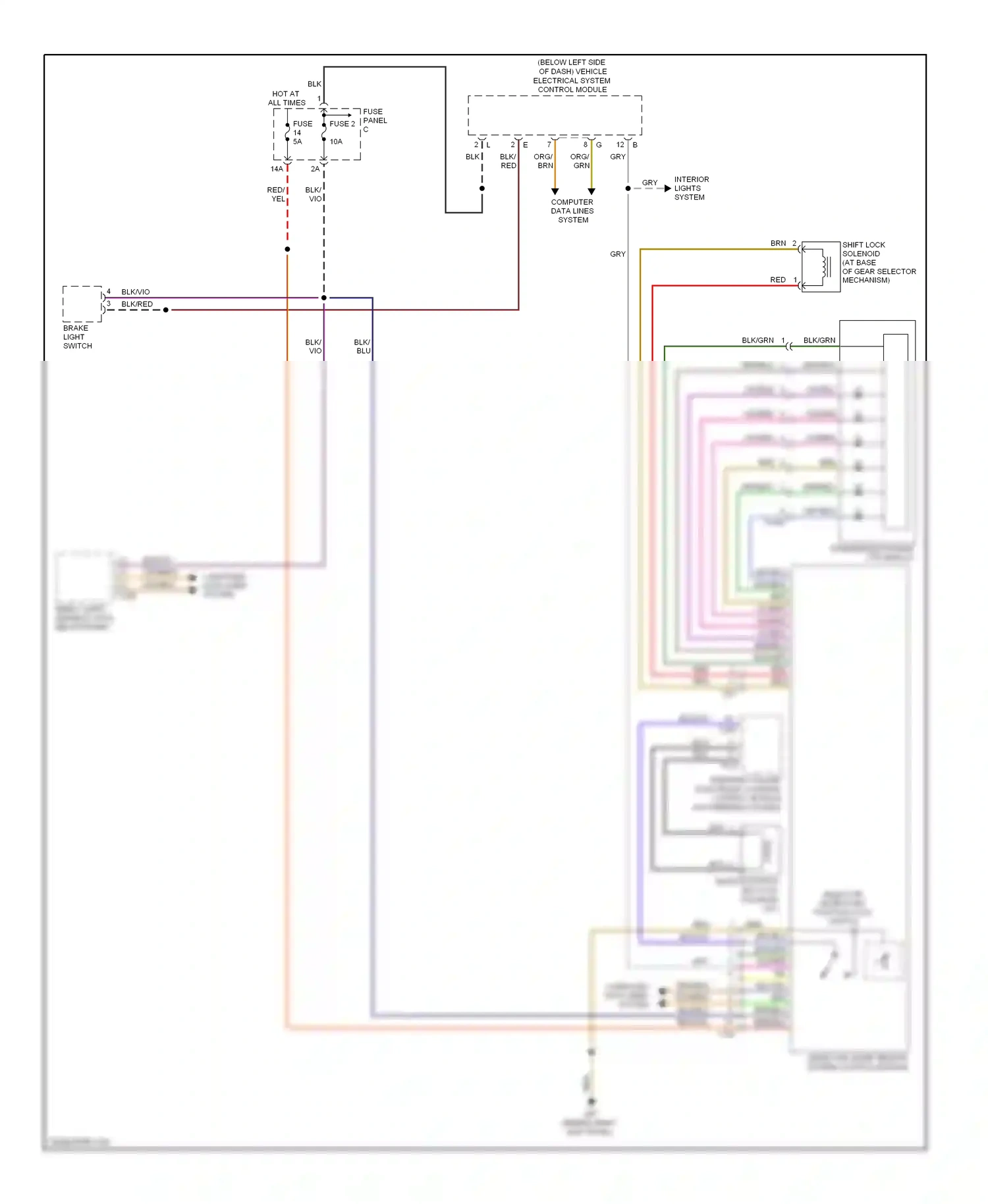 Volkswagen Jetta V (2005-2011) steering column electronic systems control module wiring diagram  (6 of 7)