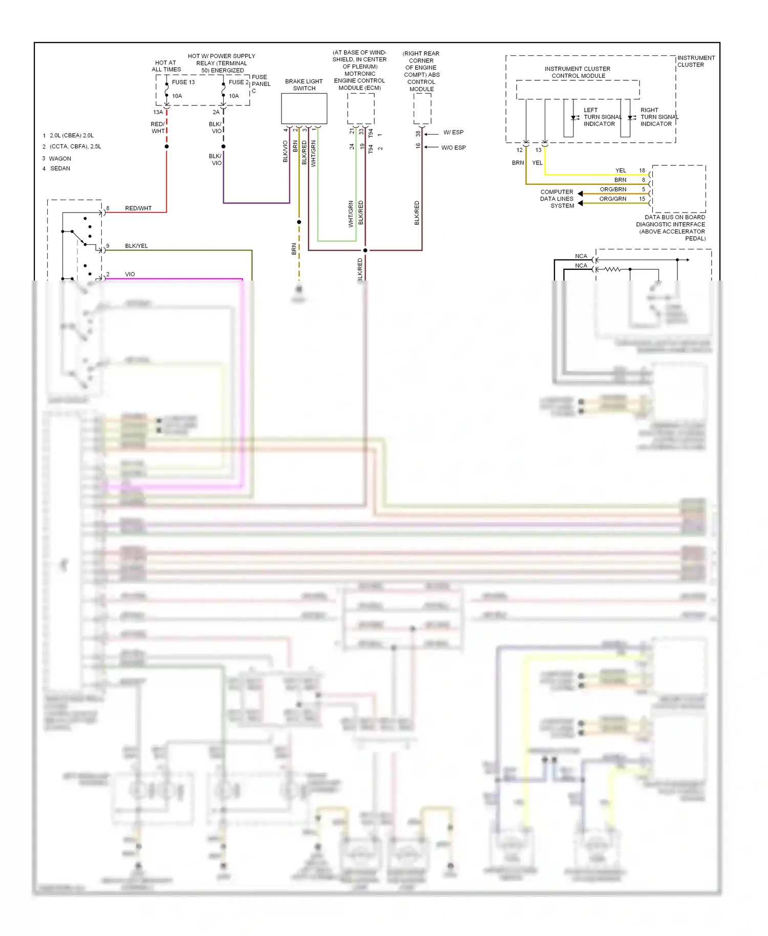 Volkswagen Jetta V (2005-2011) steering column electronic systems control module wiring diagram  (4 of 7)