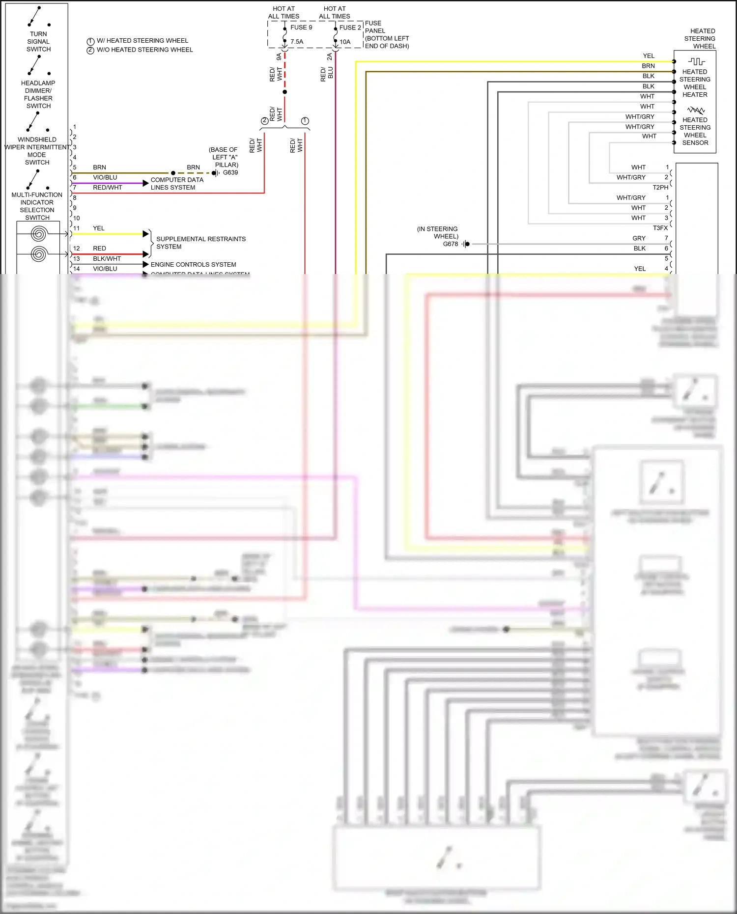 Volkswagen Jetta VII facelift (2021-2024) multi-function indicator selection switch wiring diagram  (1 of 1)