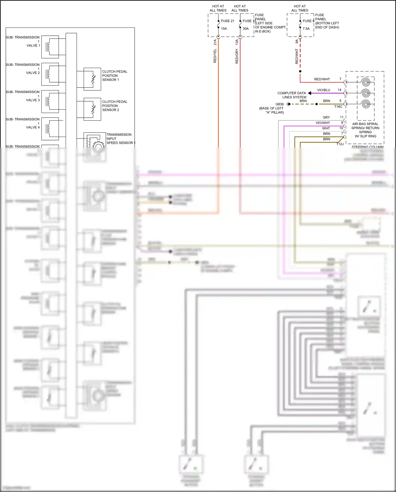 Volkswagen Jetta VII facelift (2021-2024) multi-function steering wheel control module wiring diagram  (4 of 7)