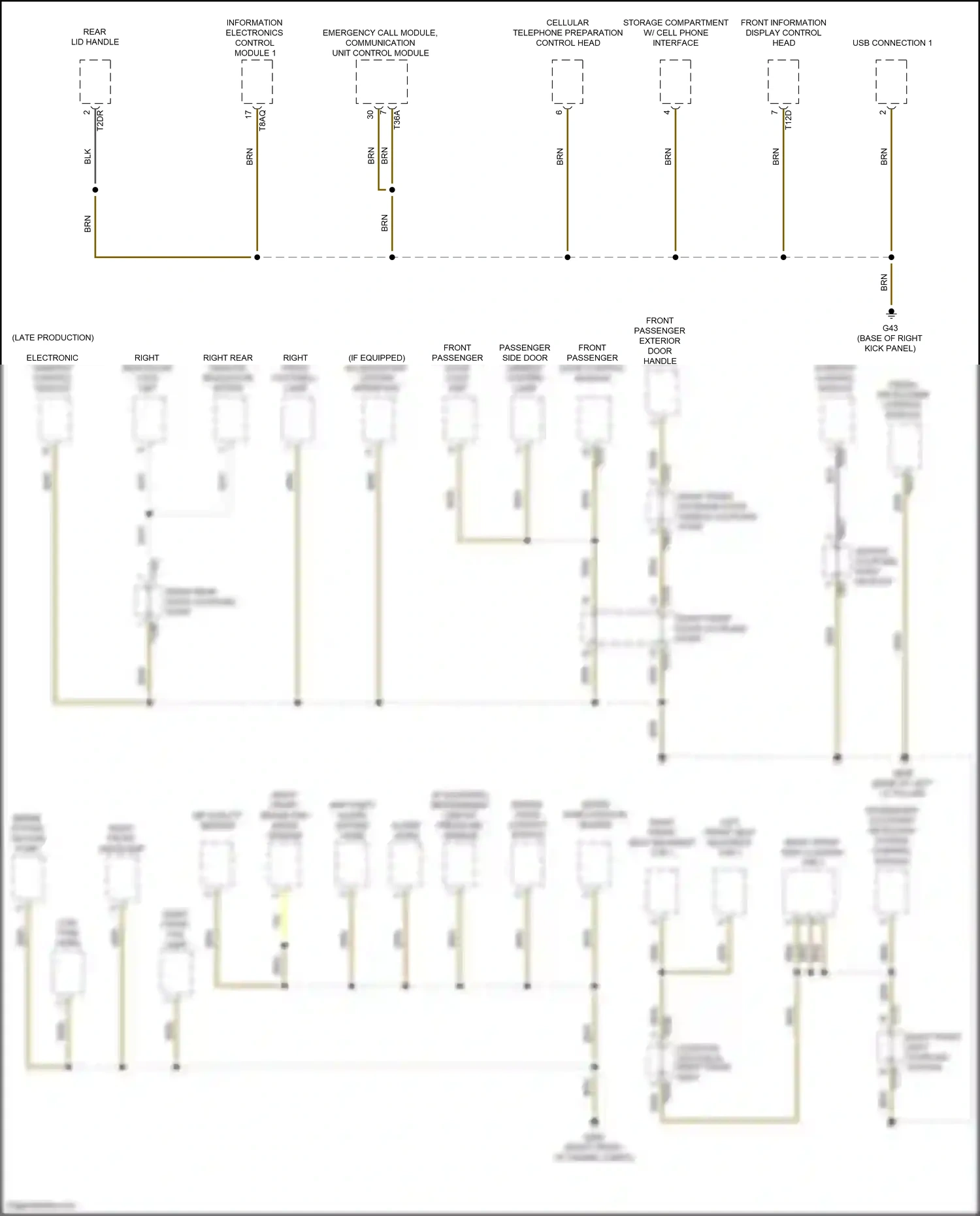 Volkswagen Jetta VII (2018-2021) access/start system interface wiring diagram  (2 of 4)