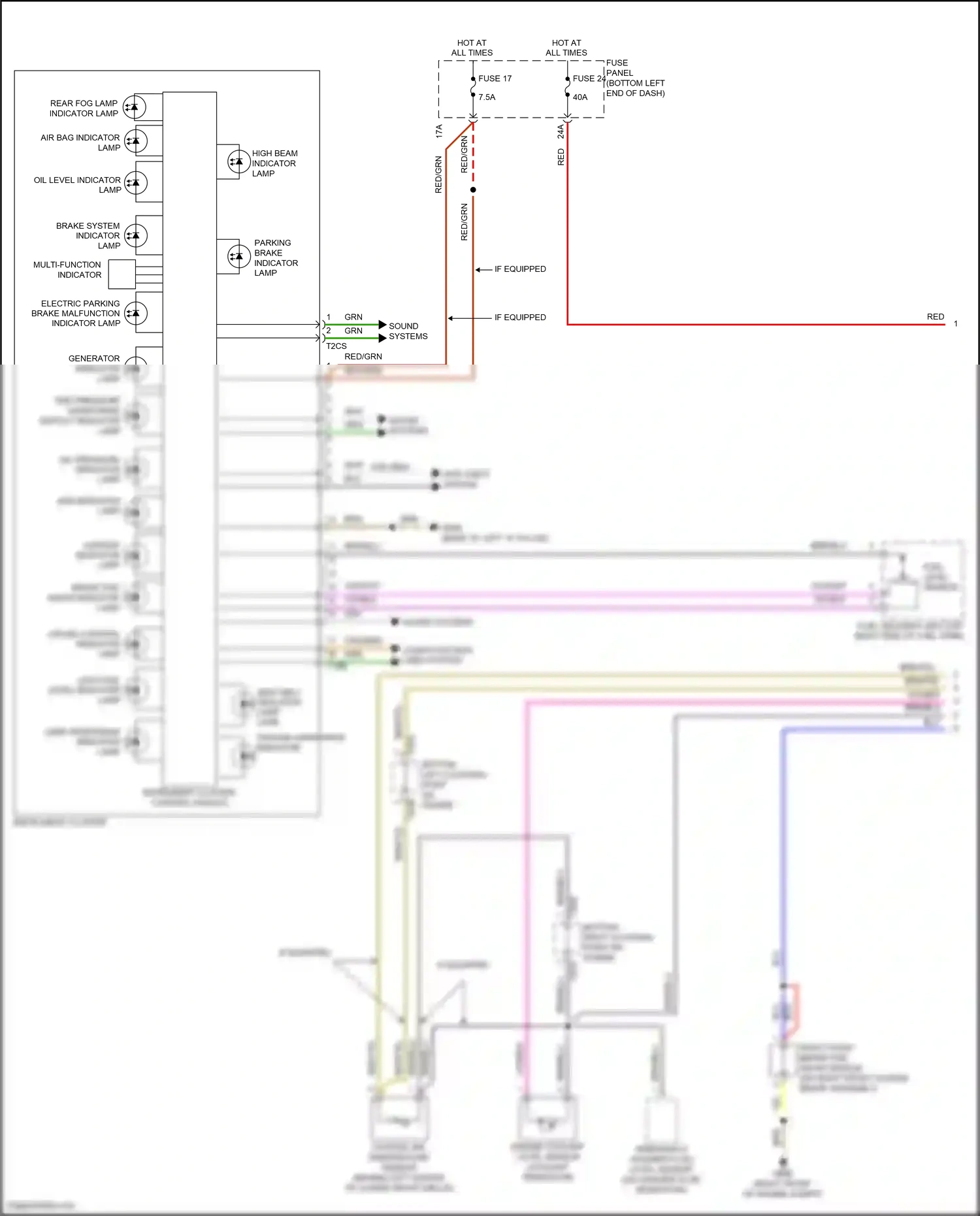 Volkswagen Jetta VII (2018-2021) multi-function indicator wiring diagram  (1 of 2)