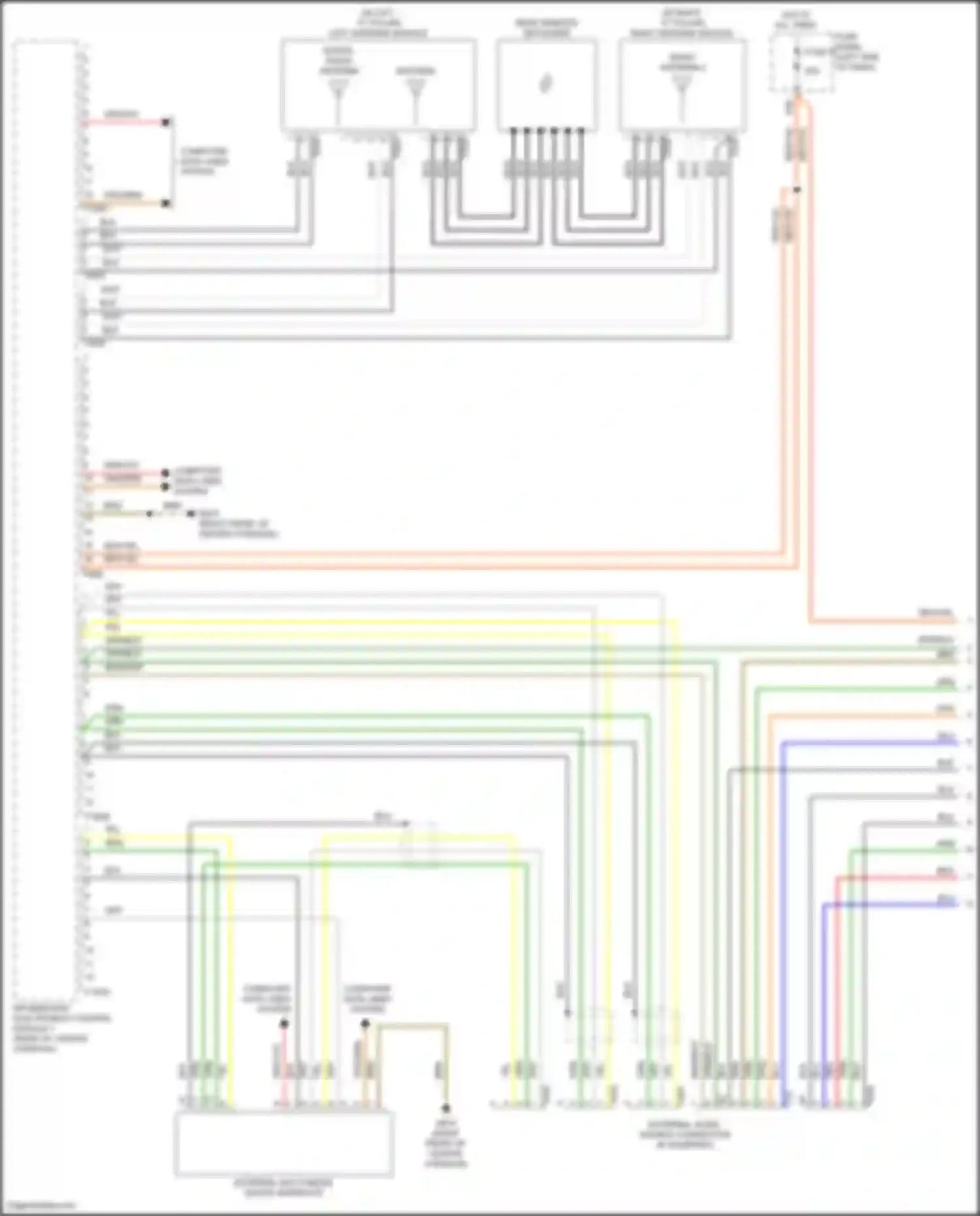 Wiring diagram external multi-media device interface for Volkswagen Passat (North America) I facelift (2015-2019) (2 of 5)