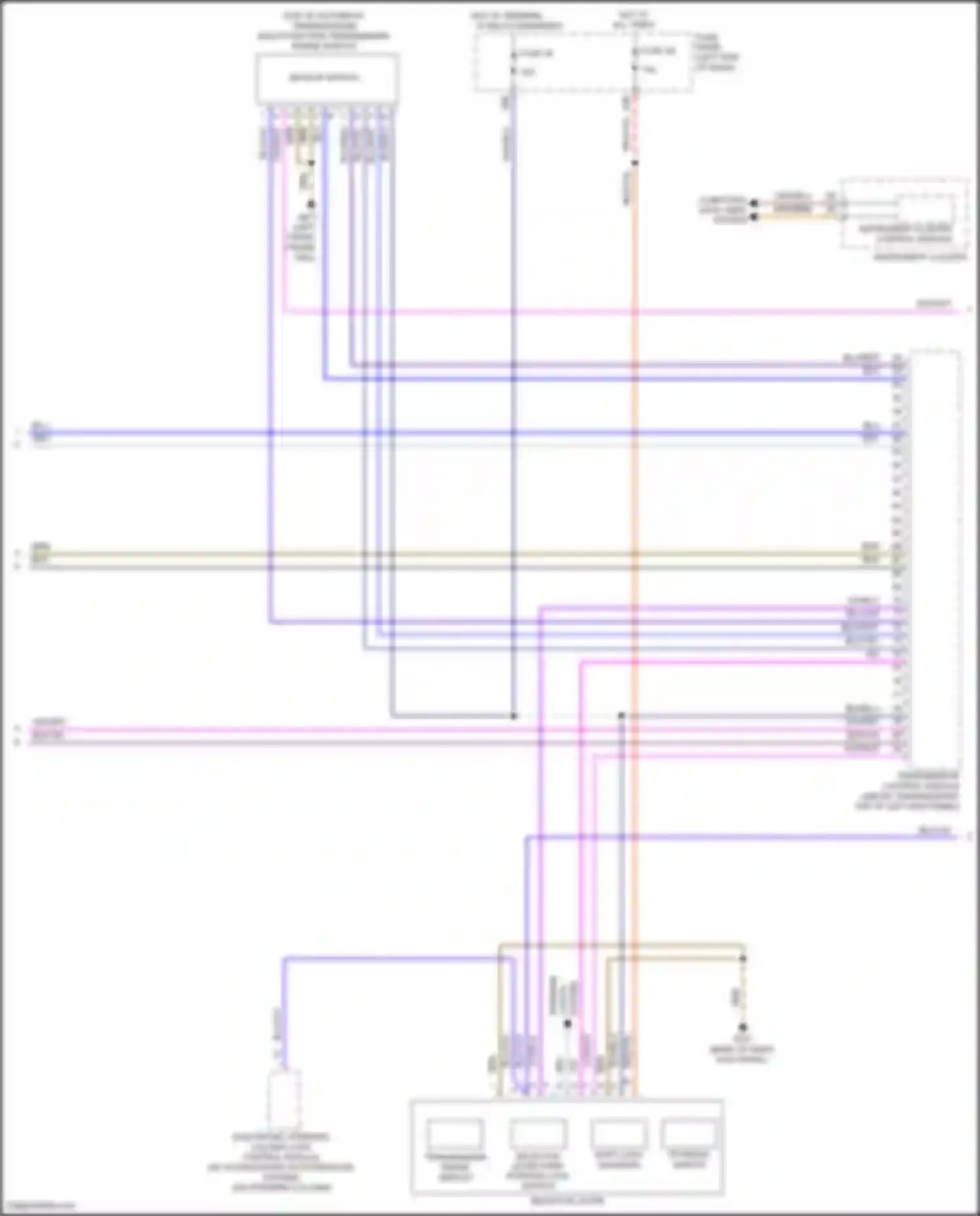 Wiring diagram multi-function transmission range switch for Volkswagen Passat (North America) I facelift (2015-2019) (2 of 6)