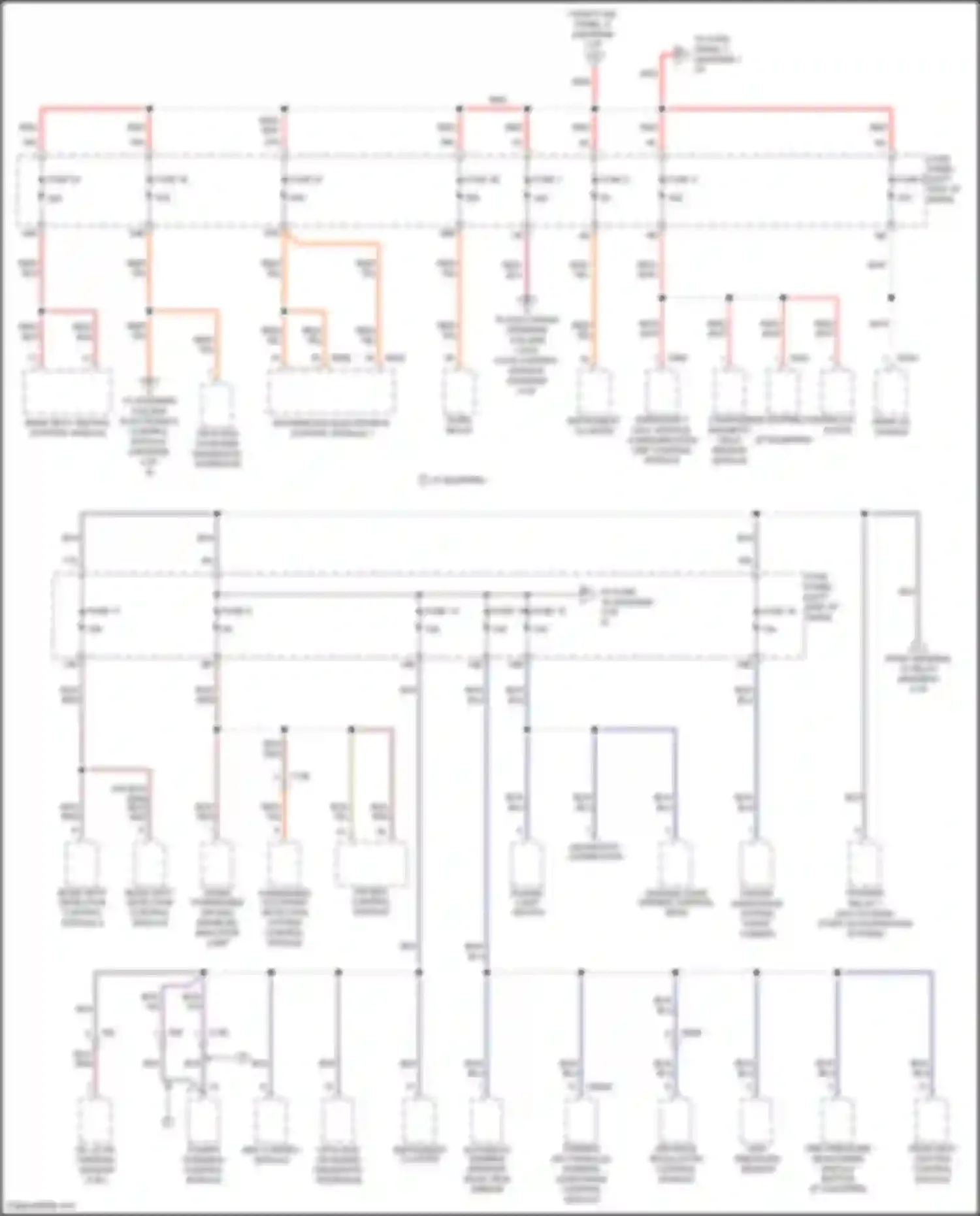 Wiring diagram passenger occupant detection system control module for Volkswagen Passat (North America) I facelift (2015-2019) (3 of 4)