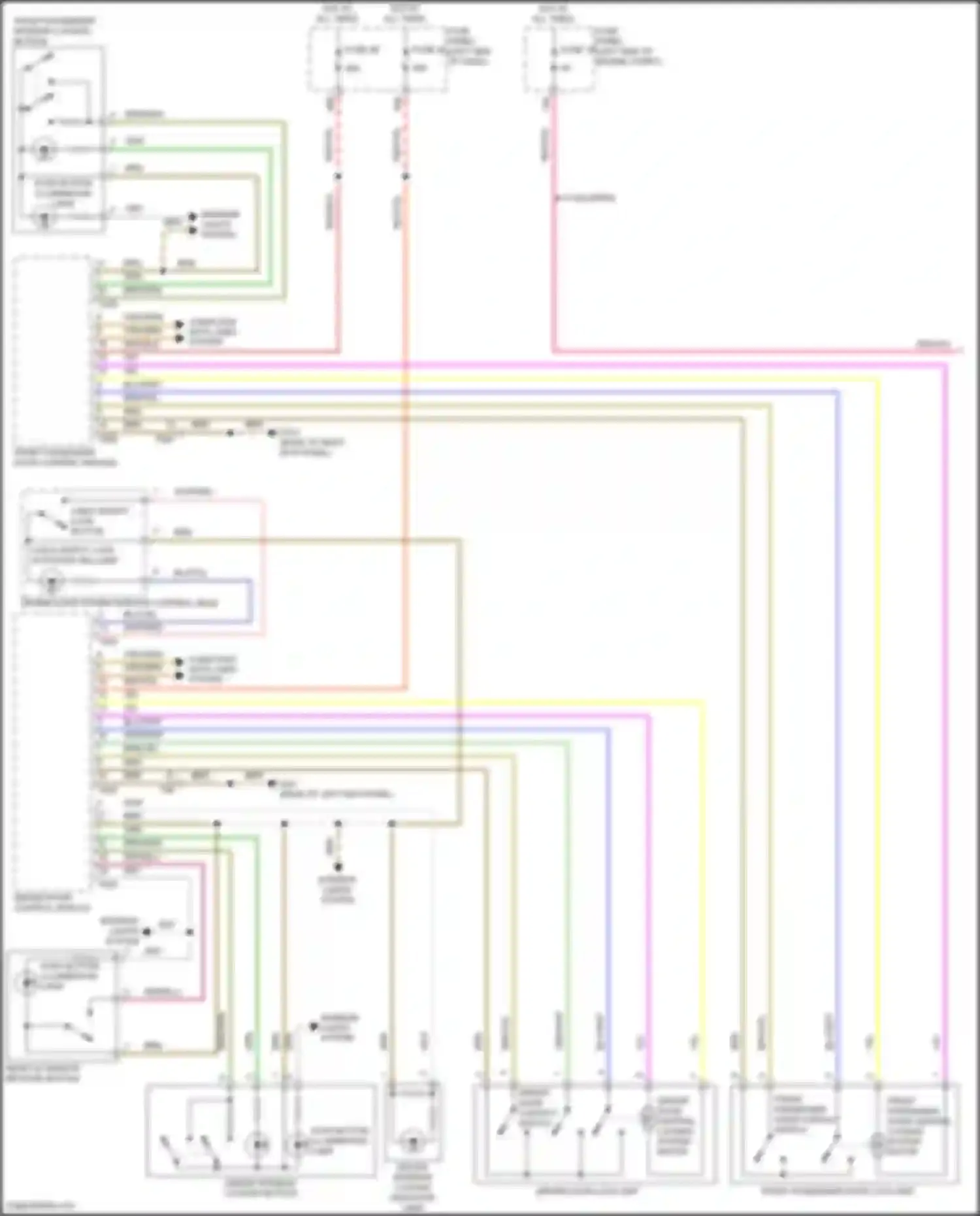 Wiring diagram push button illumination lamp for Volkswagen Passat (North America) I facelift (2015-2019) (1 of 4)
