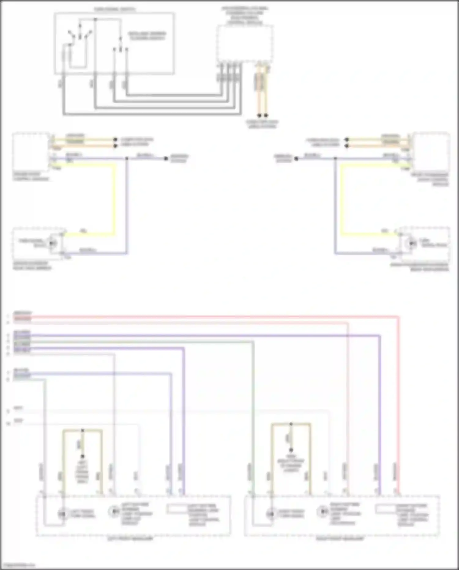 Wiring diagram right daytime running lamp, position lamp led module for Volkswagen Passat (North America) I facelift (2015-2019) (1 of 1)