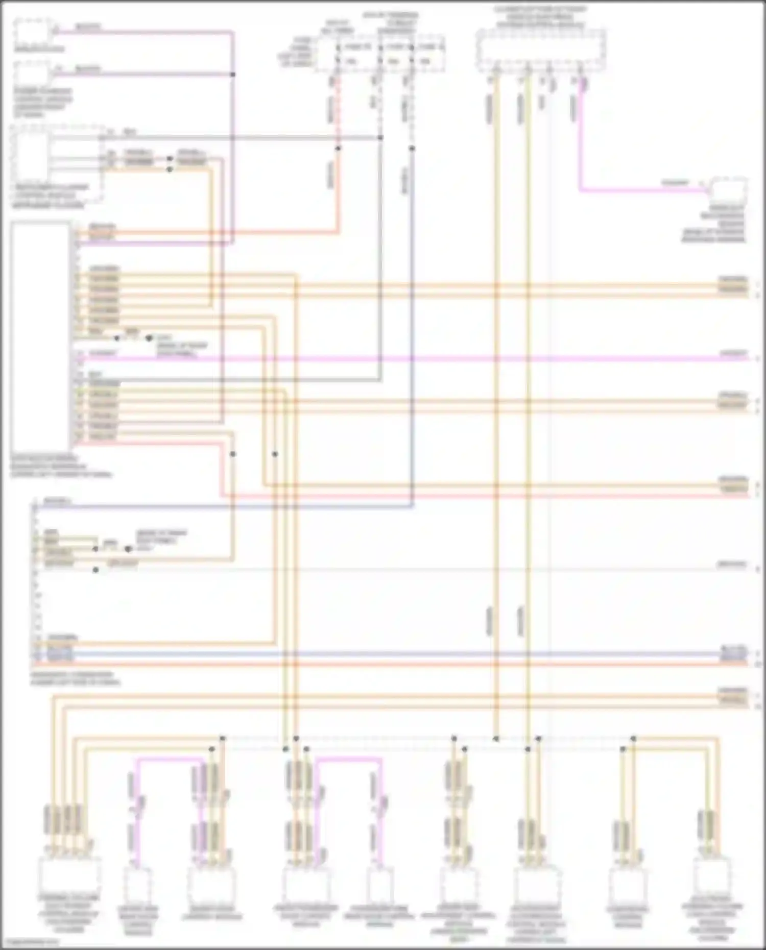 Wiring diagram steering column electronics control module for Volkswagen Passat (North America) I facelift (2015-2019) (1 of 20)