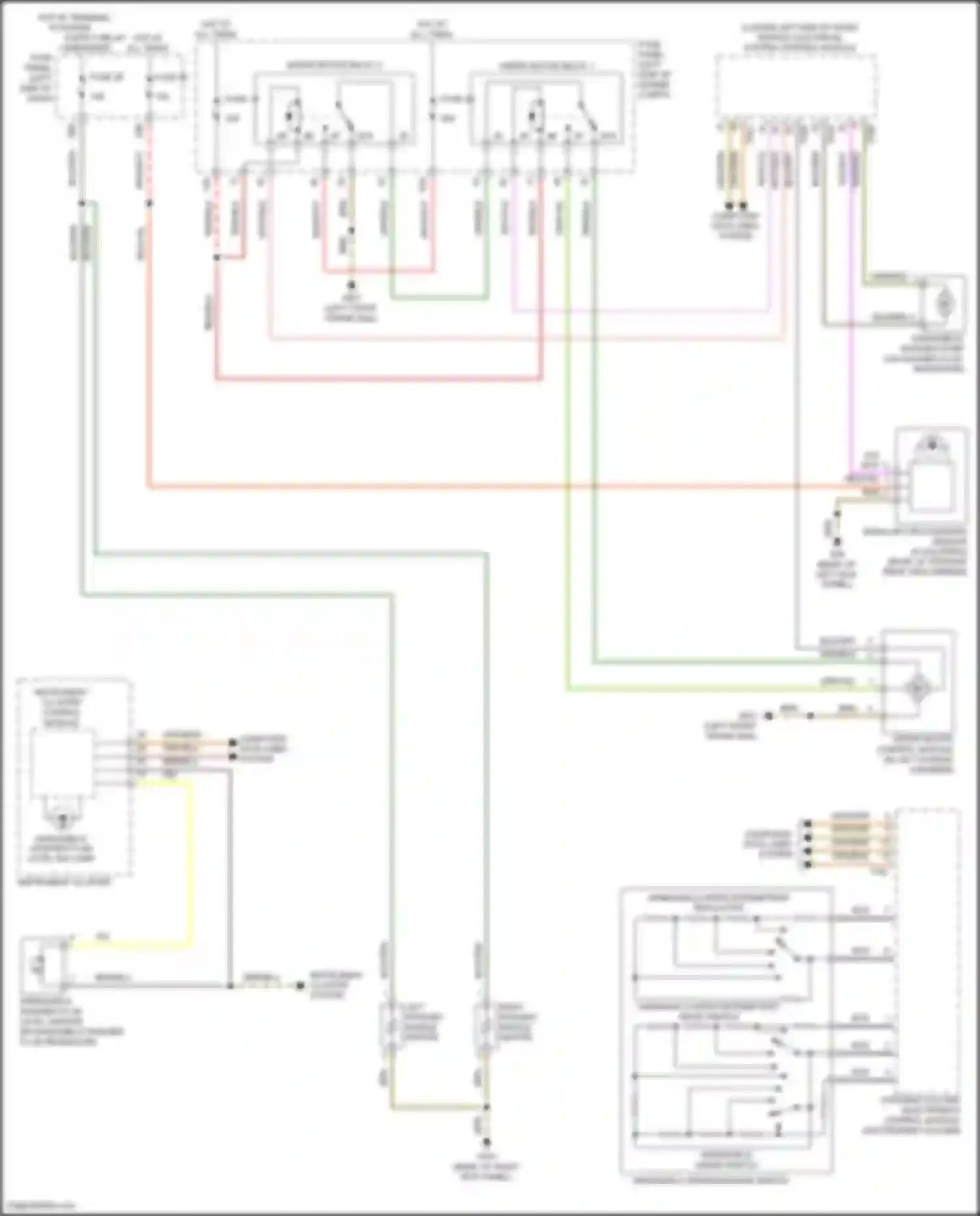 Wiring diagram windshield washer fluid level sensor for Volkswagen Passat (North America) I facelift (2015-2019) (2 of 2)