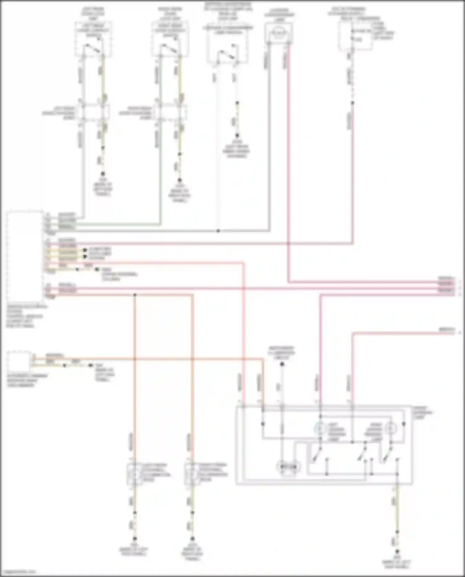 Passat (North America) Volkswagen II (2019-2022): Courtesy lamps circuit (1 of 3)