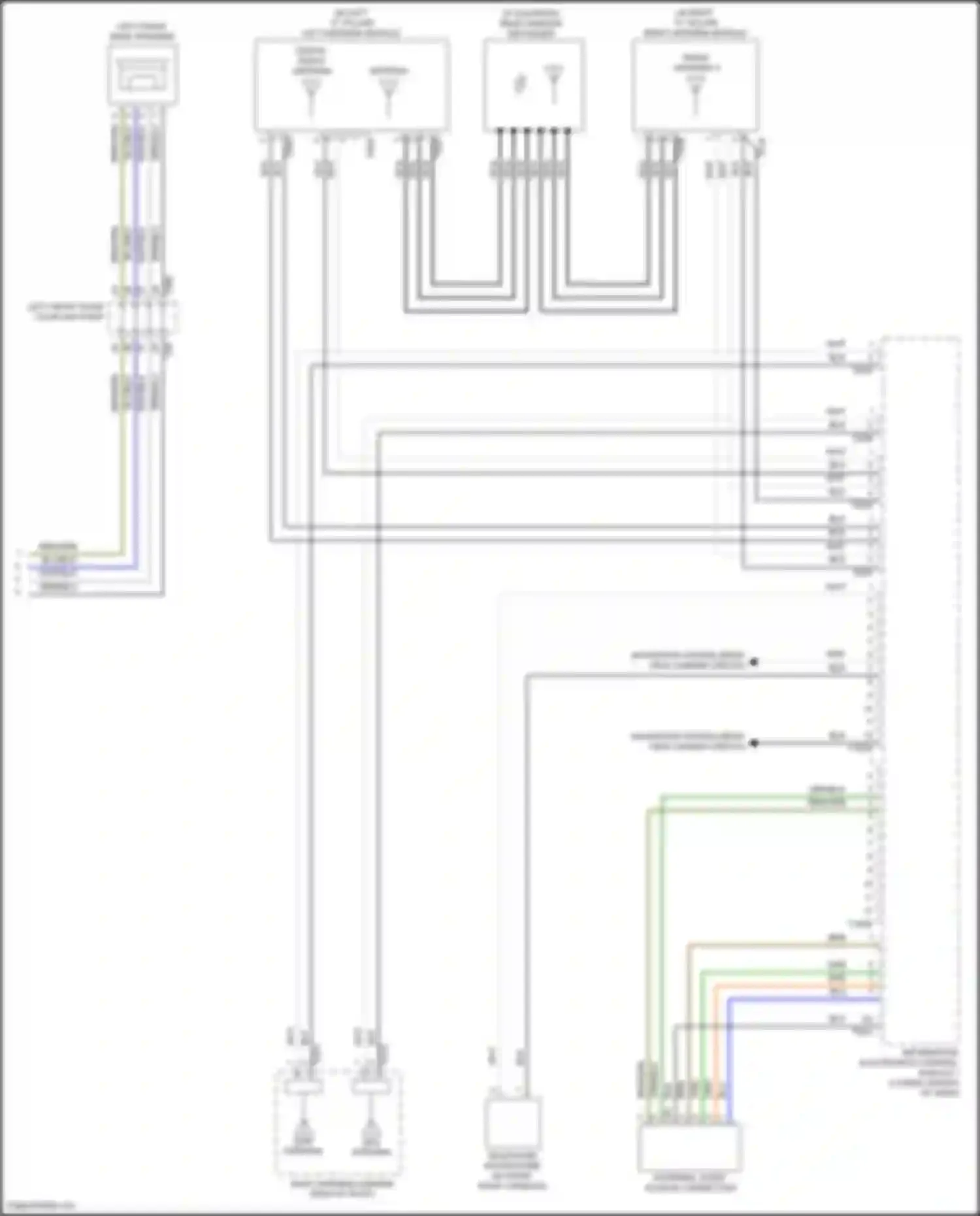 Passat (North America) Volkswagen II (2019-2022): Navigation circuit, w/ amplifier (2 of 2)
