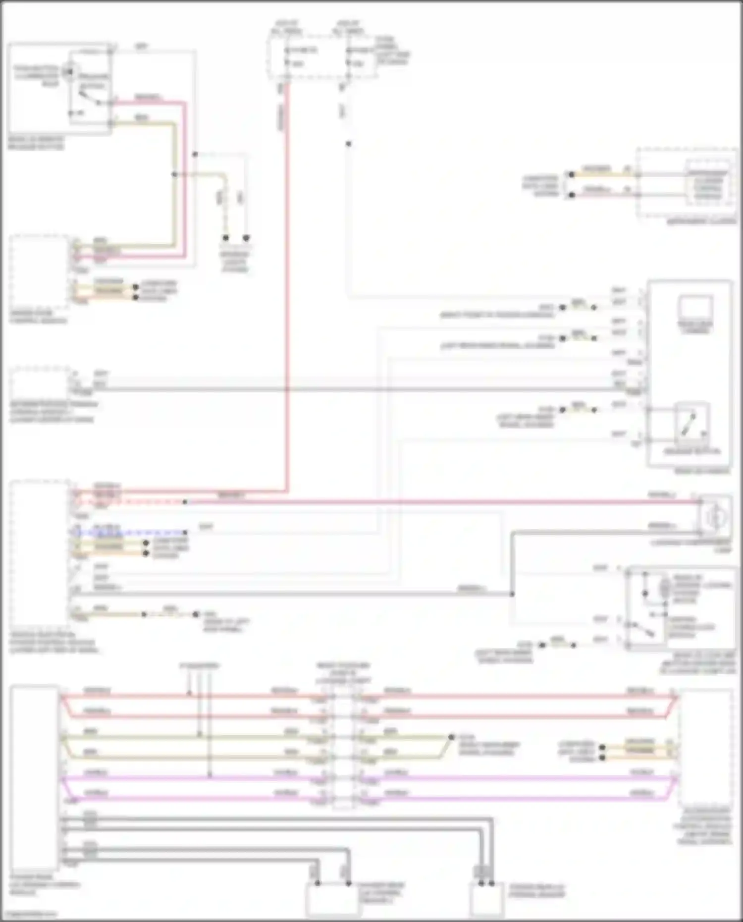 Passat (North America) Volkswagen II (2019-2022): Trunk & fuel door release circuit