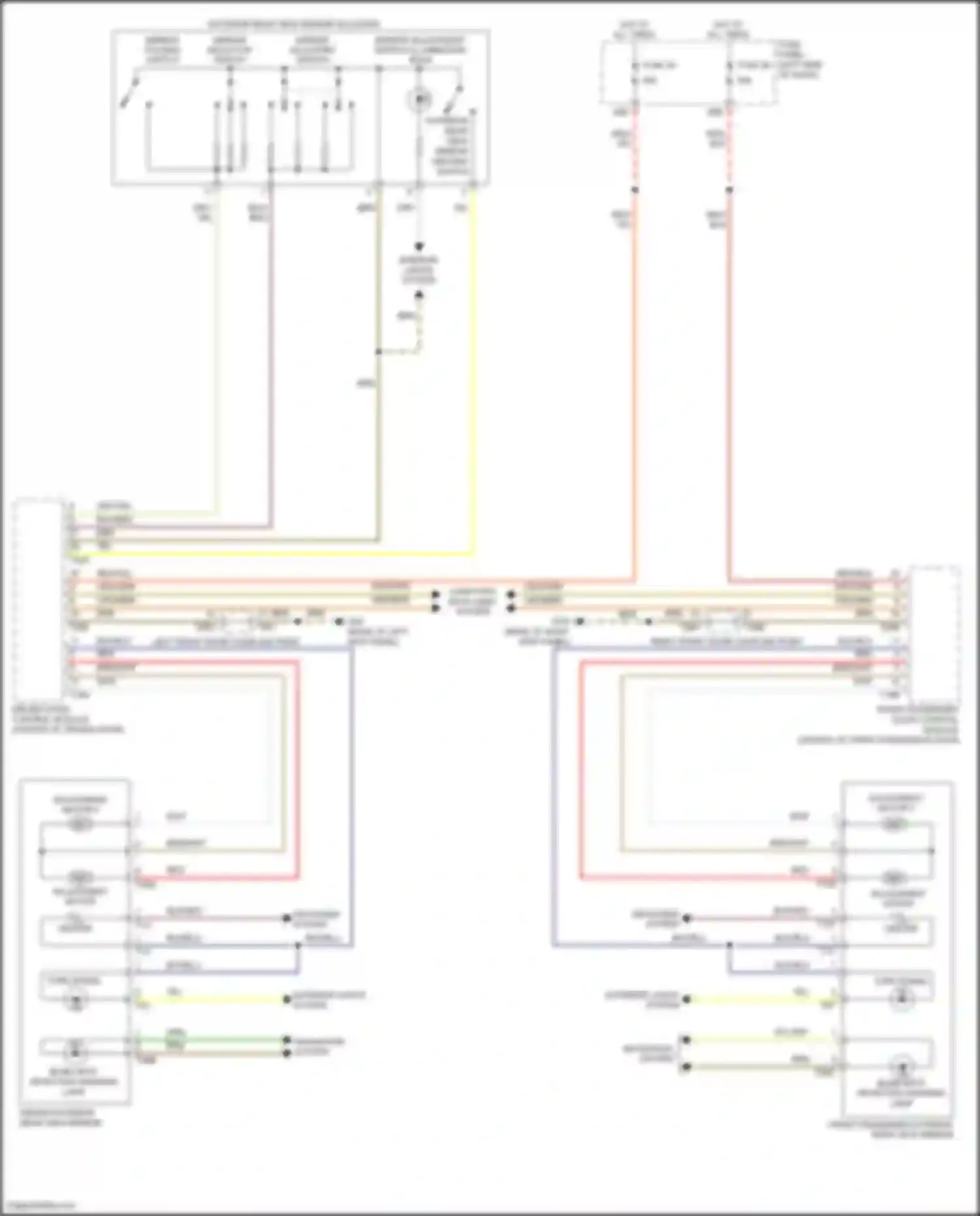 Wiring diagram blind spot detection warning lamp for Volkswagen Passat (North America) II (2019-2022) (3 of 3)