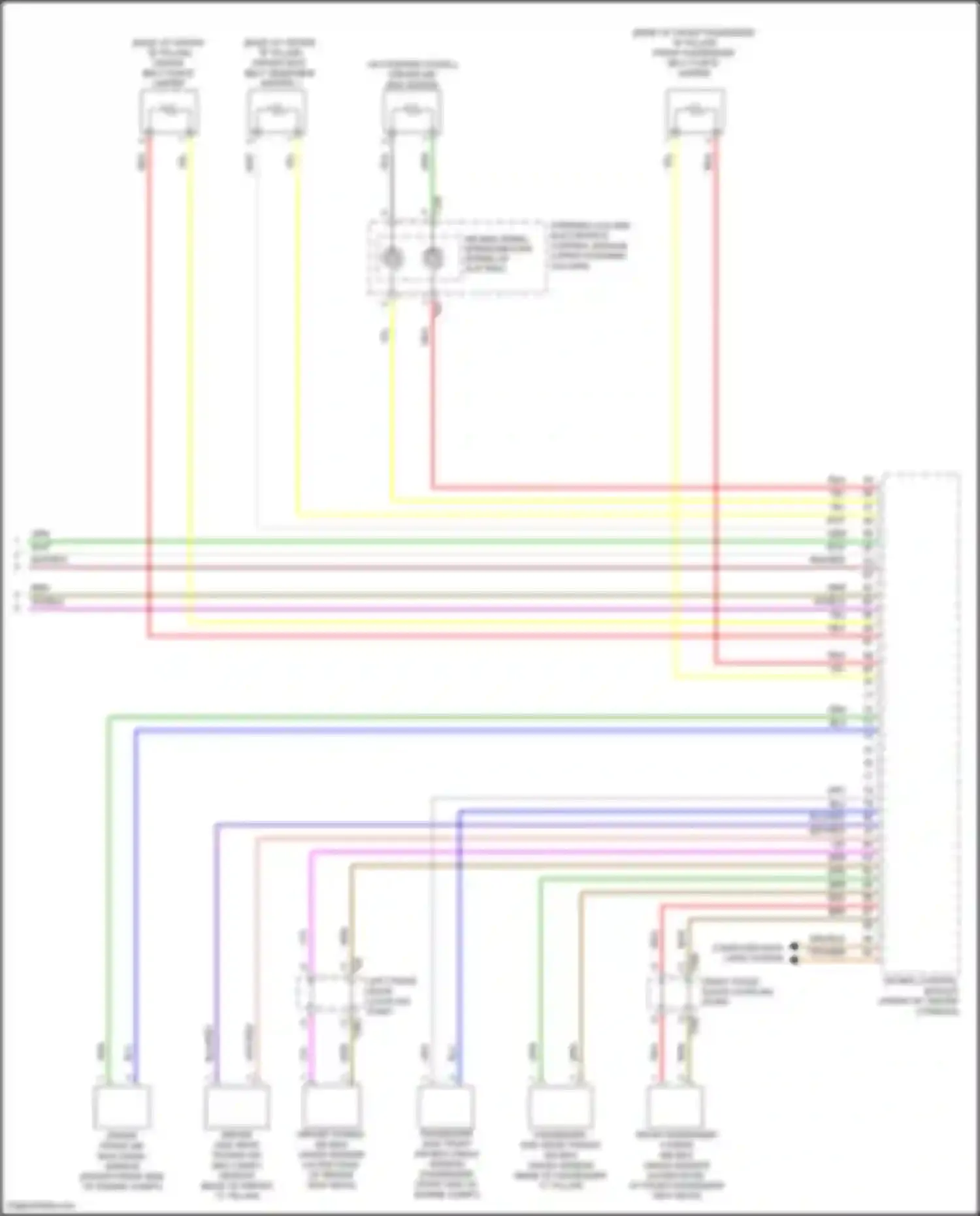 Wiring diagram driver side rear thorax air bag crash sensor for Volkswagen Passat (North America) II (2019-2022) (1 of 1)