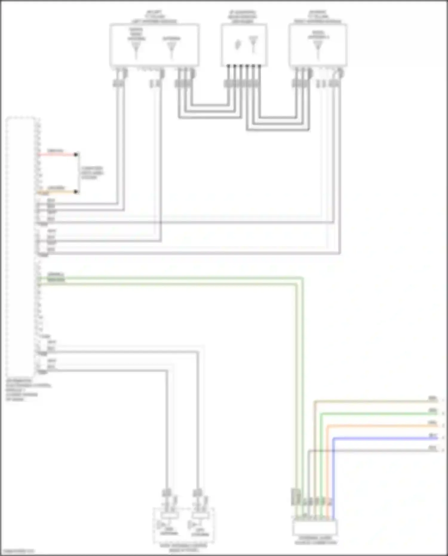 Wiring diagram external audio source connection for Volkswagen Passat (North America) II (2019-2022) (1 of 4)