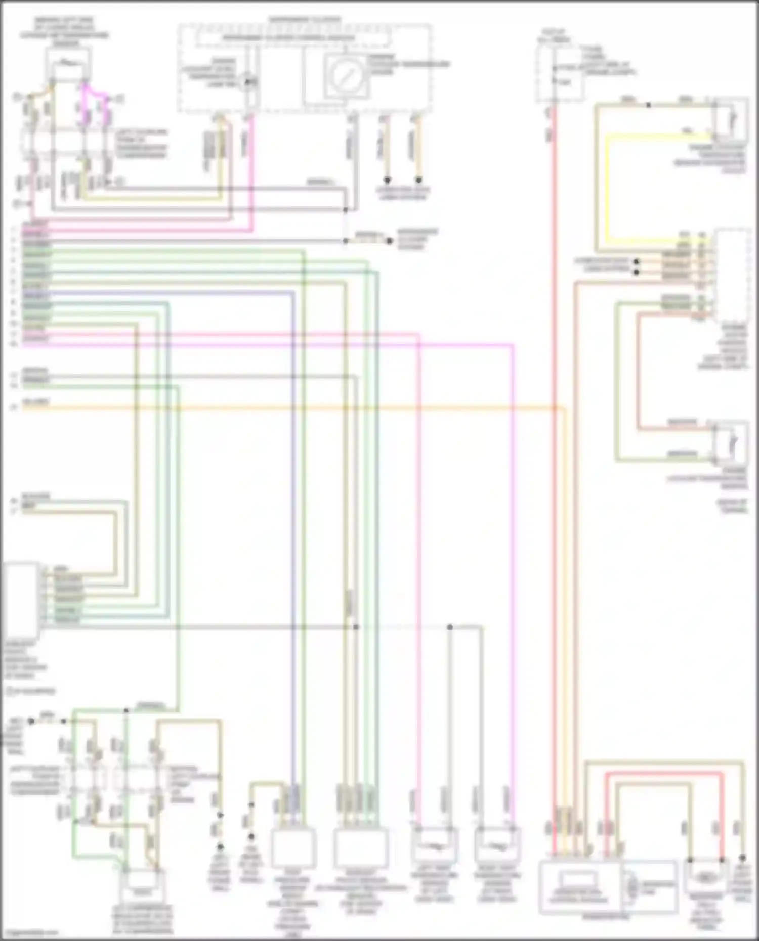 Wiring diagram left coupling point in engine/motor compartment for Volkswagen Passat (North America) II (2019-2022) (2 of 13)