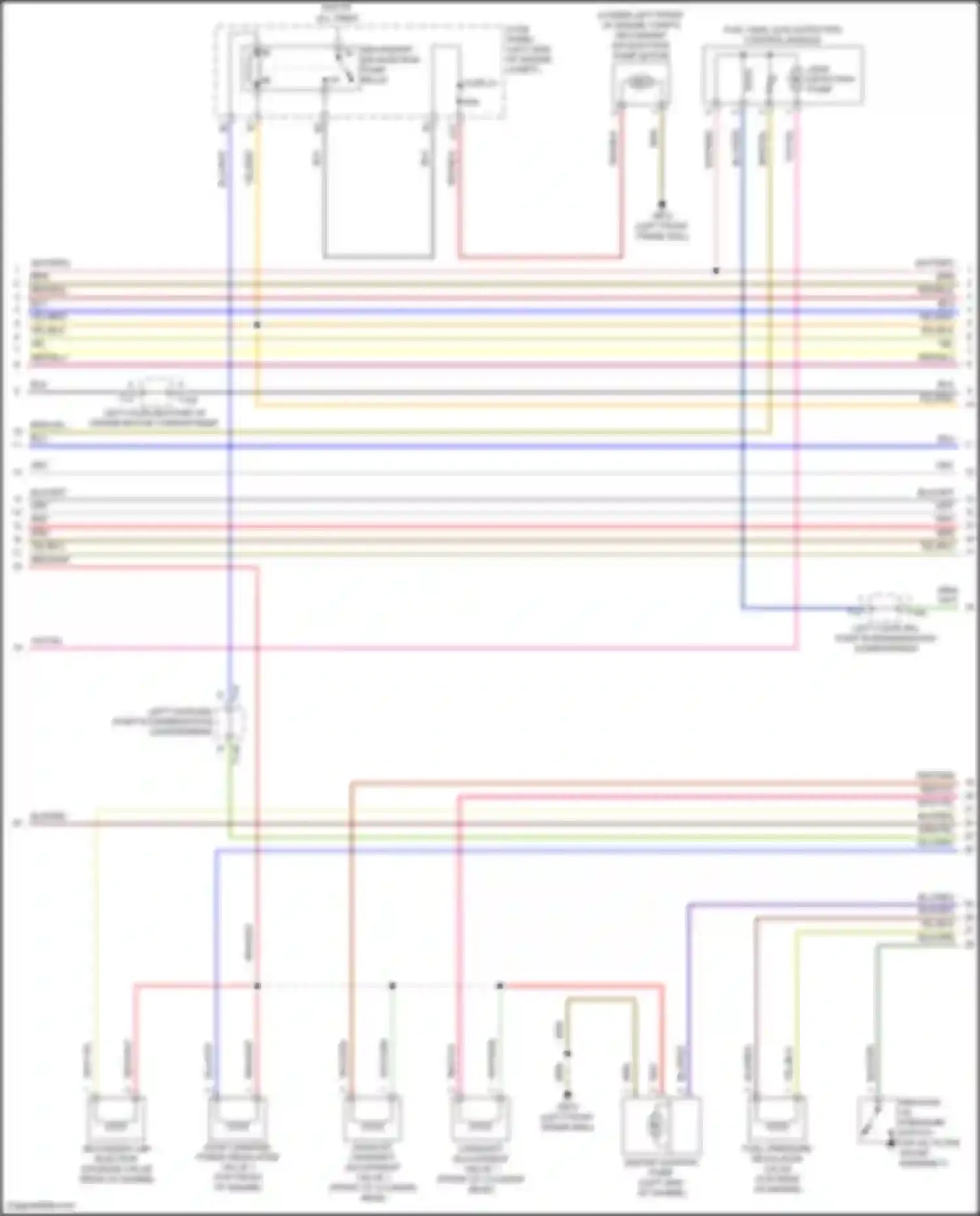 Wiring diagram left coupling point in engine/motor compartment for Volkswagen Passat (North America) II (2019-2022) (12 of 13)