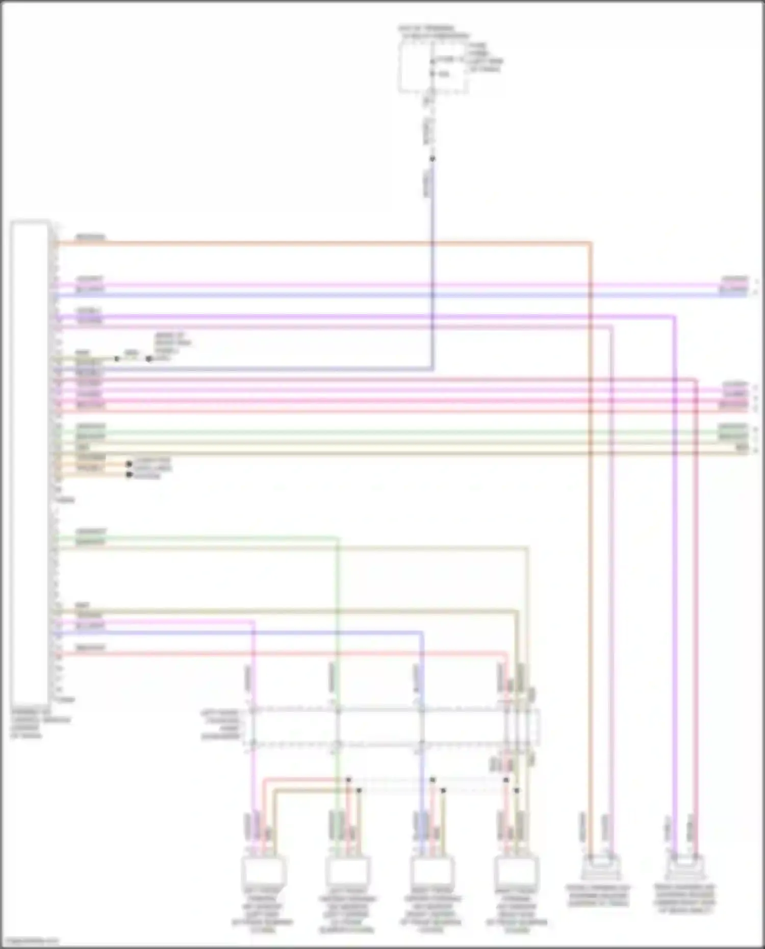 Wiring diagram left front coupling point on bumper for Volkswagen Passat (North America) II (2019-2022) (1 of 2)