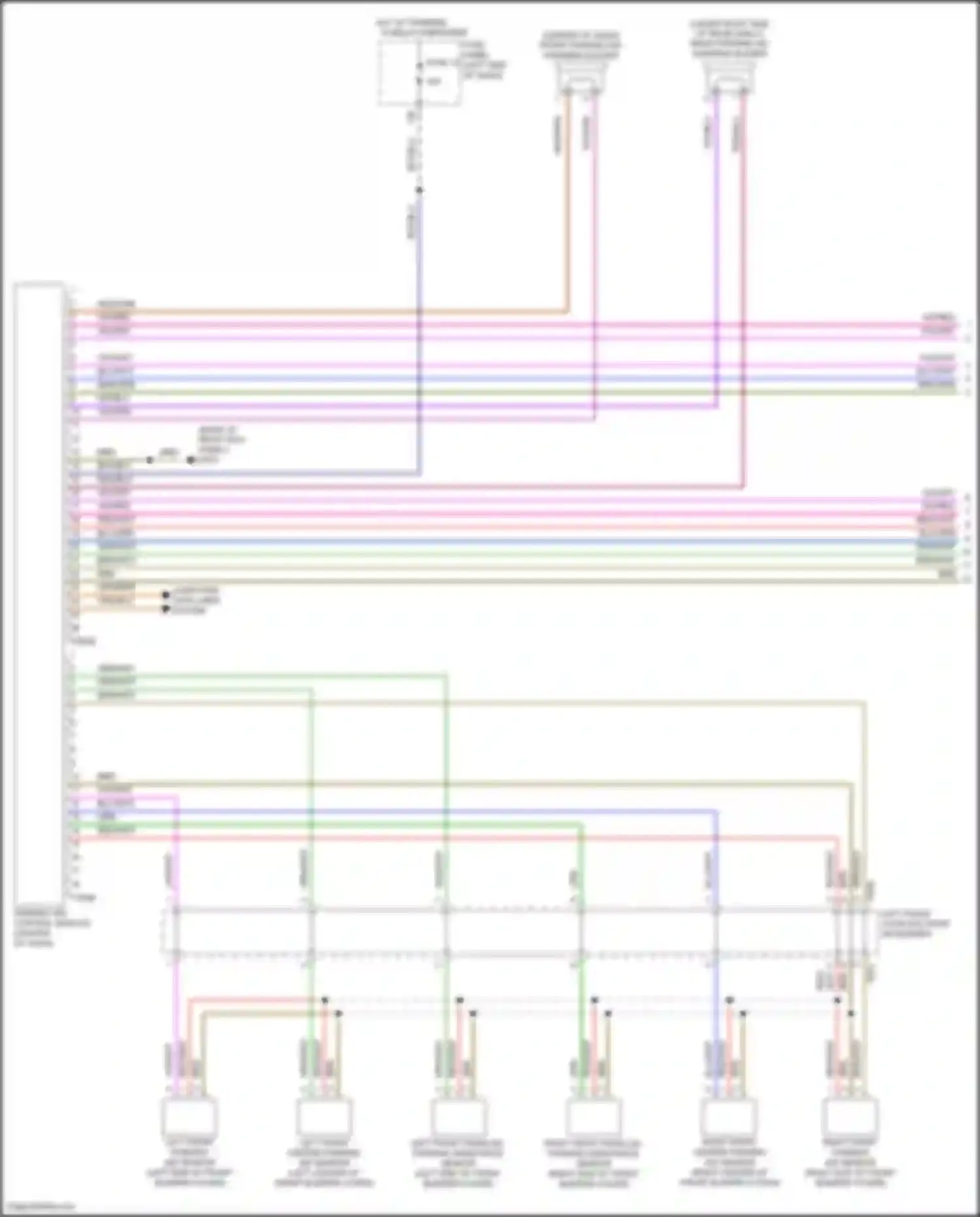 Wiring diagram left front parallel parking assistance sensor for Volkswagen Passat (North America) II (2019-2022) (1 of 1)