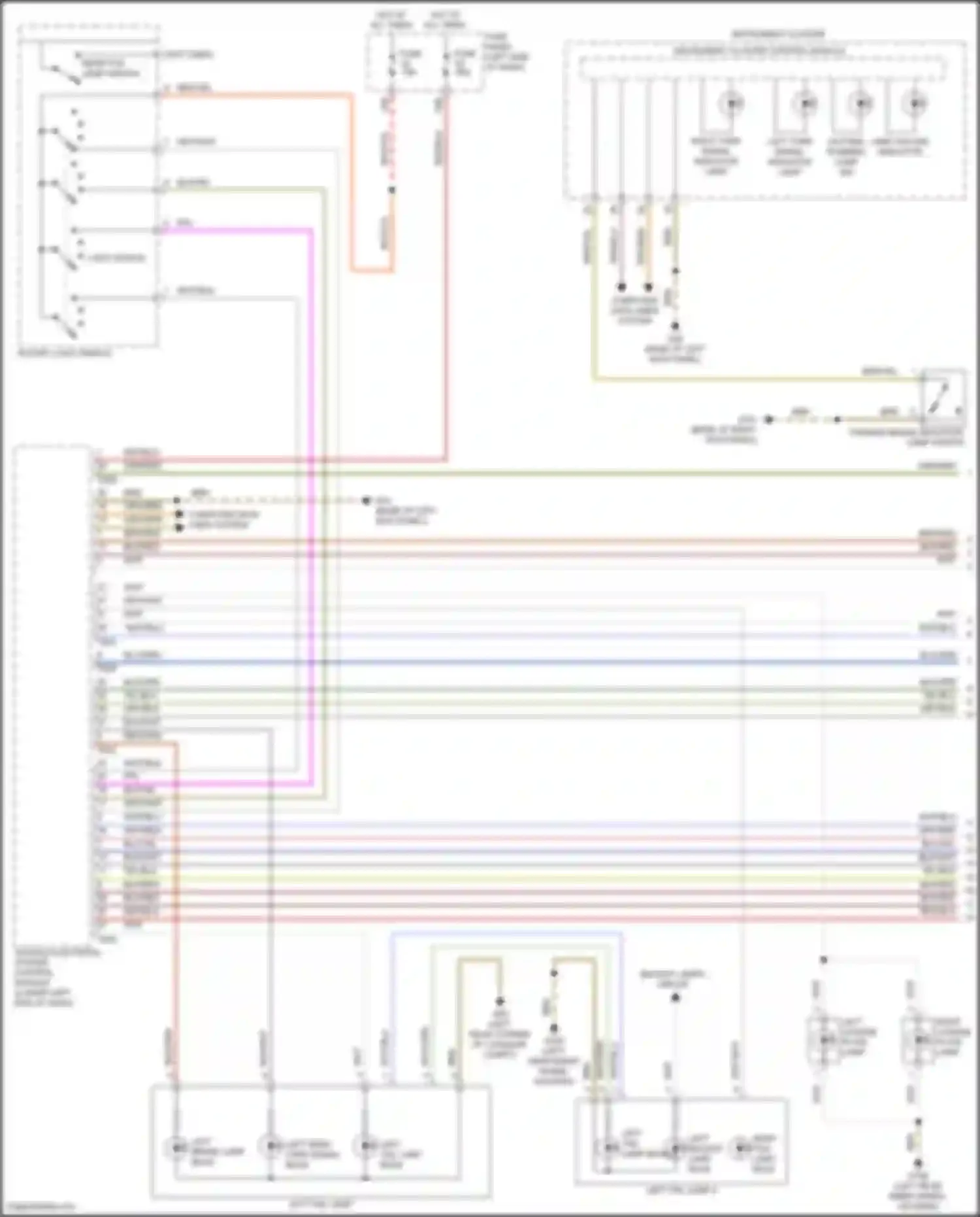 Wiring diagram left turn signal indicator lamp for Volkswagen Passat (North America) II (2019-2022) (1 of 1)