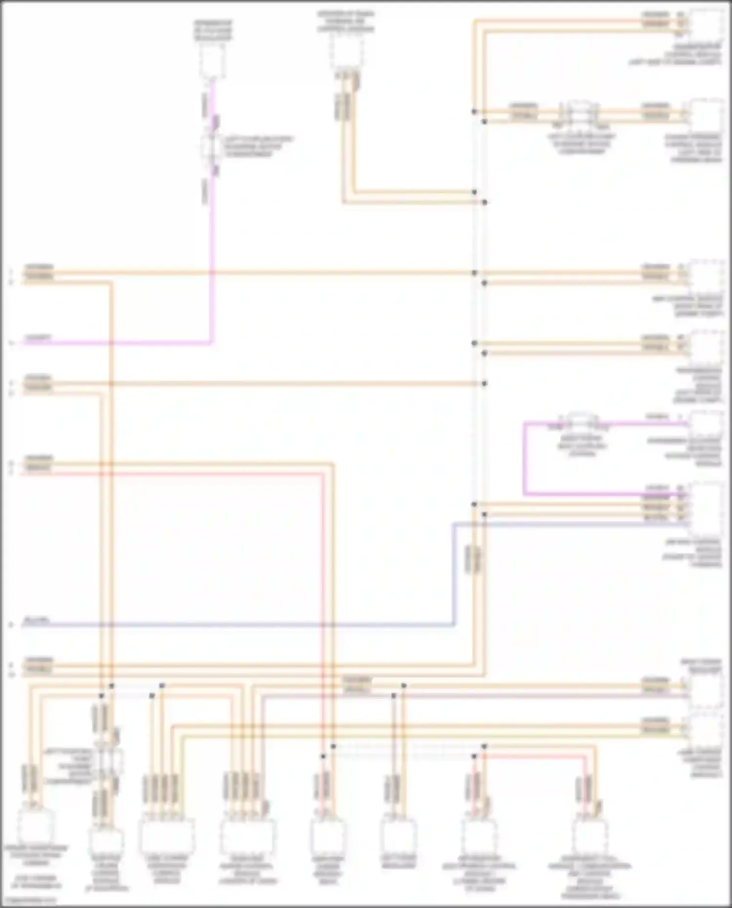 Wiring diagram passenger occupant detection system control module for Volkswagen Passat (North America) II (2019-2022) (1 of 5)